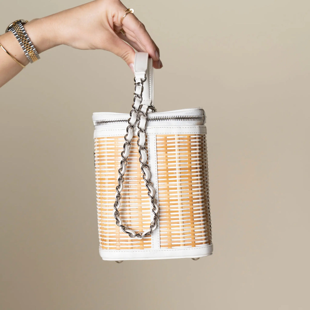 Chanel Medium Rattan Take Away Vanity Case — Detail View