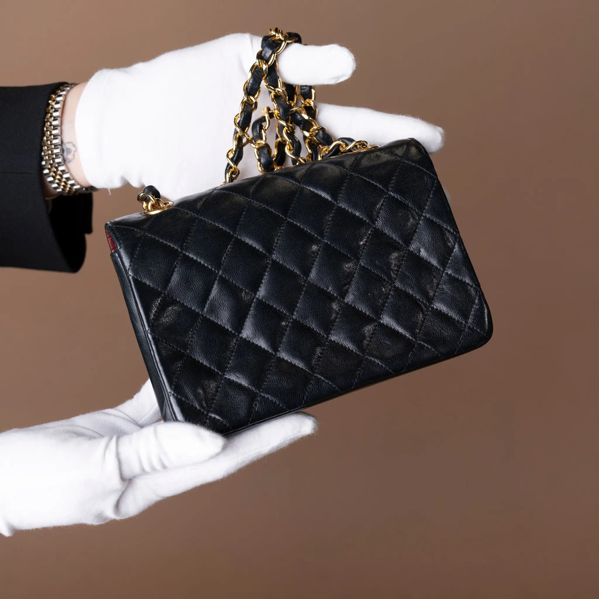 Chanel Mini CC Quilted Lambskin Single Flap — Front View