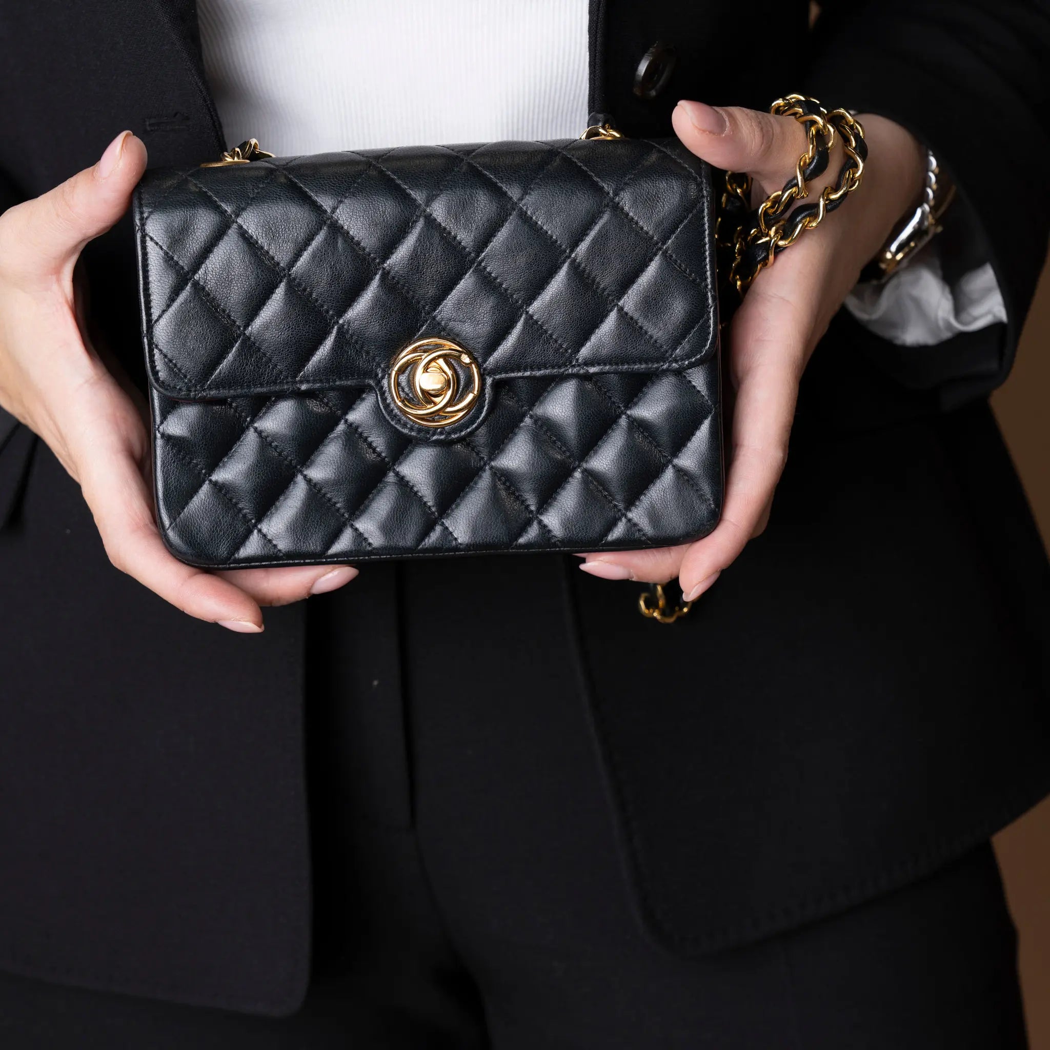 Chanel Mini CC Quilted Lambskin Single Flap — Additional View