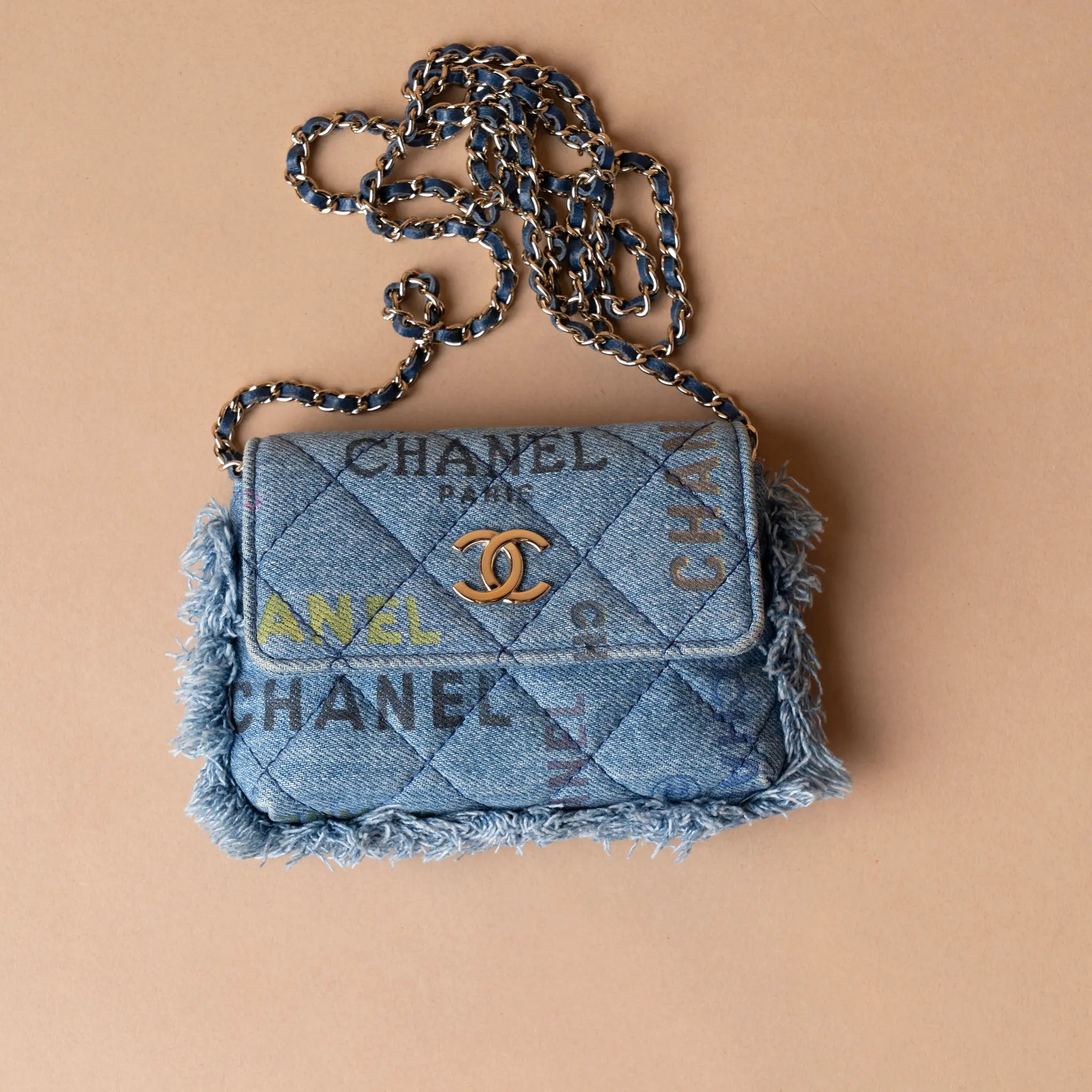 Chanel Mini Denim Mood Clutch with Chain — Featured Image
