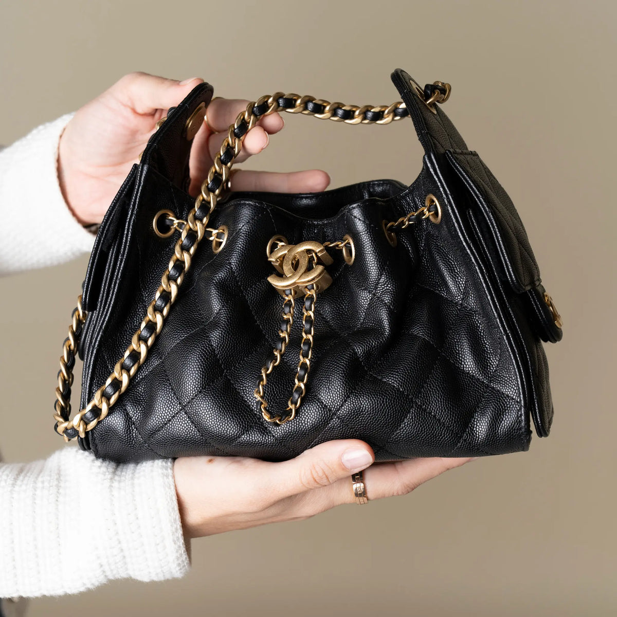 Chanel Mini Quilted Caviar Chanel 25 Hobo — Featured Image