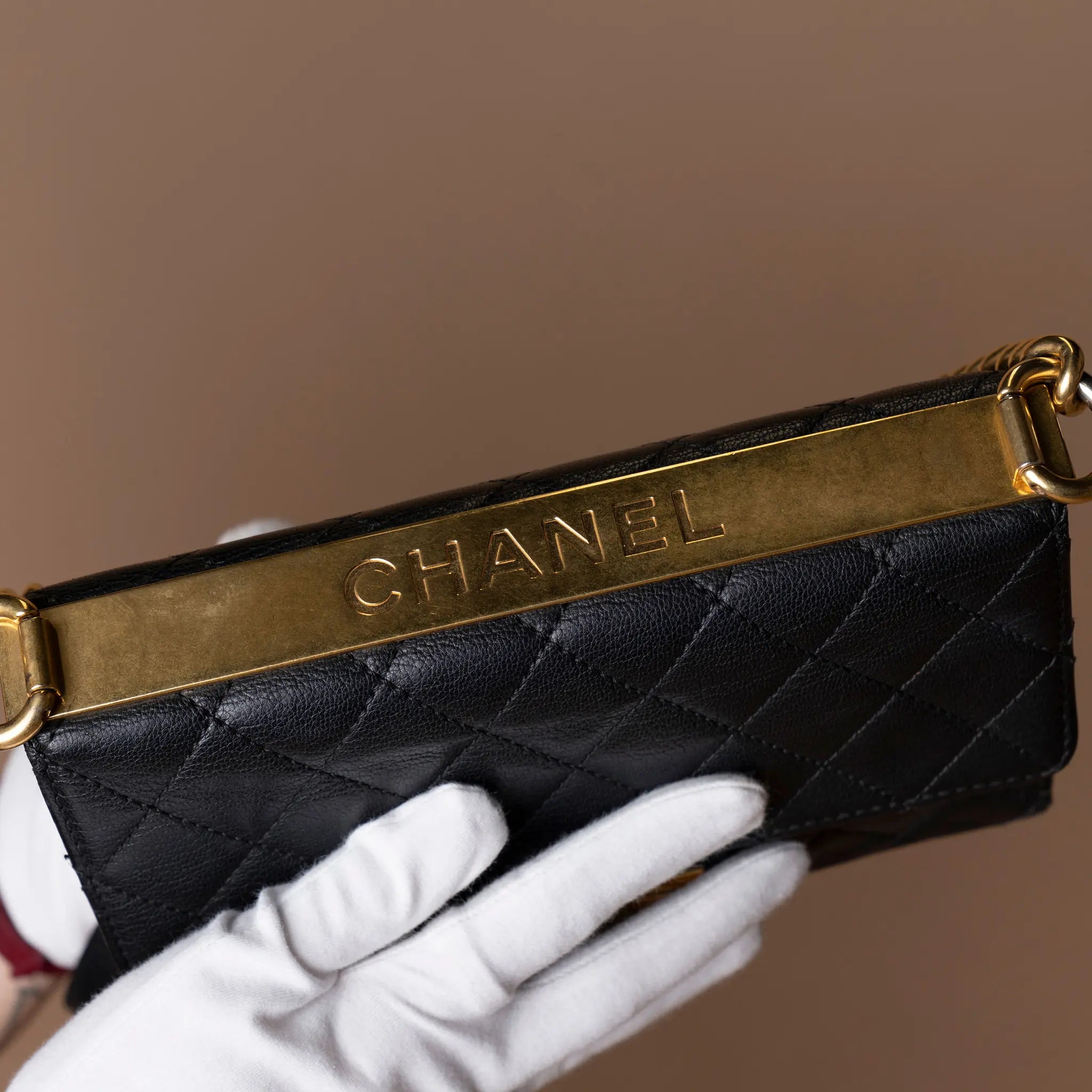 Chanel Mini Quilted Goatskin Reissue 2.55 Rita Flap — Front View