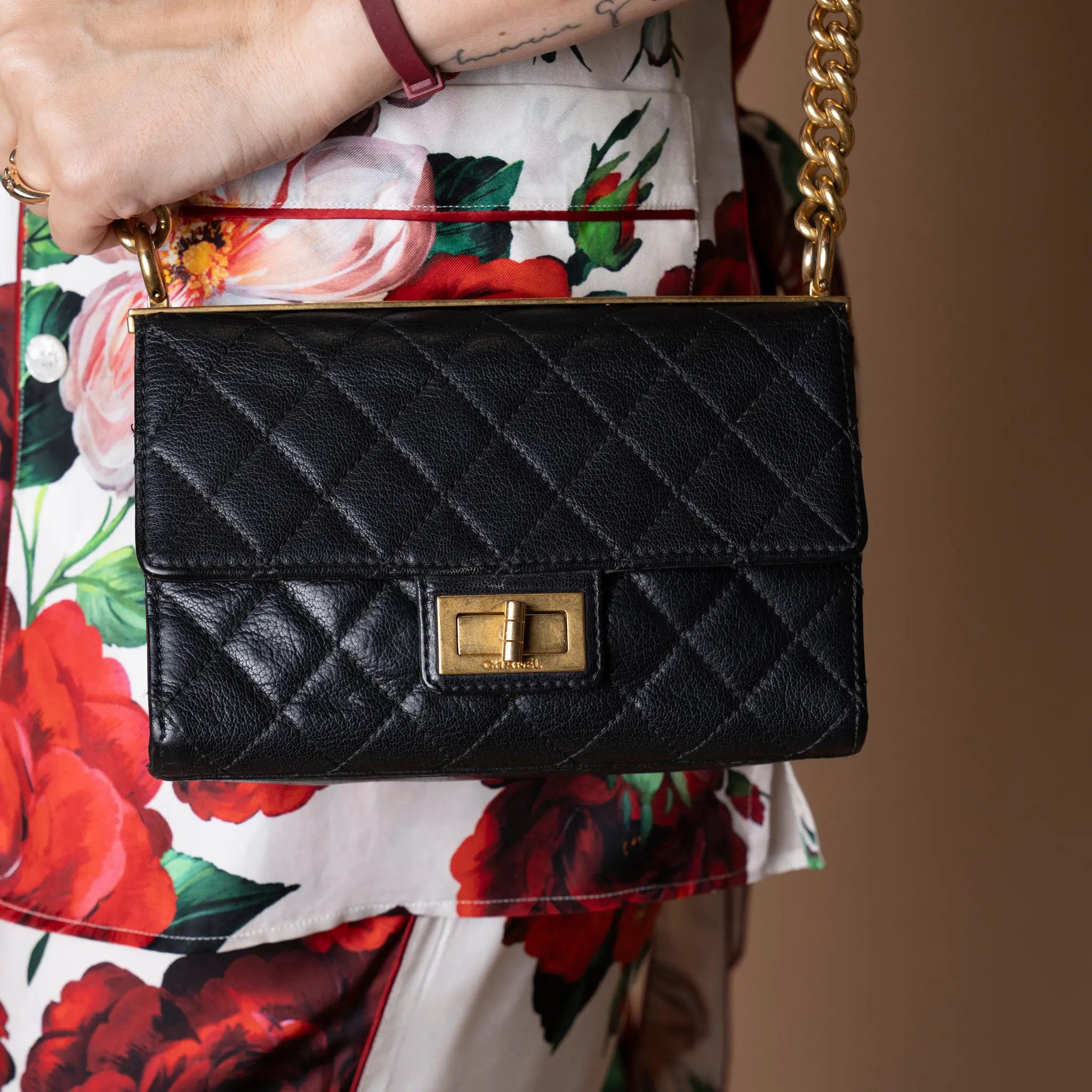 Chanel Mini Quilted Goatskin Reissue 2.55 Rita Flap — Back View