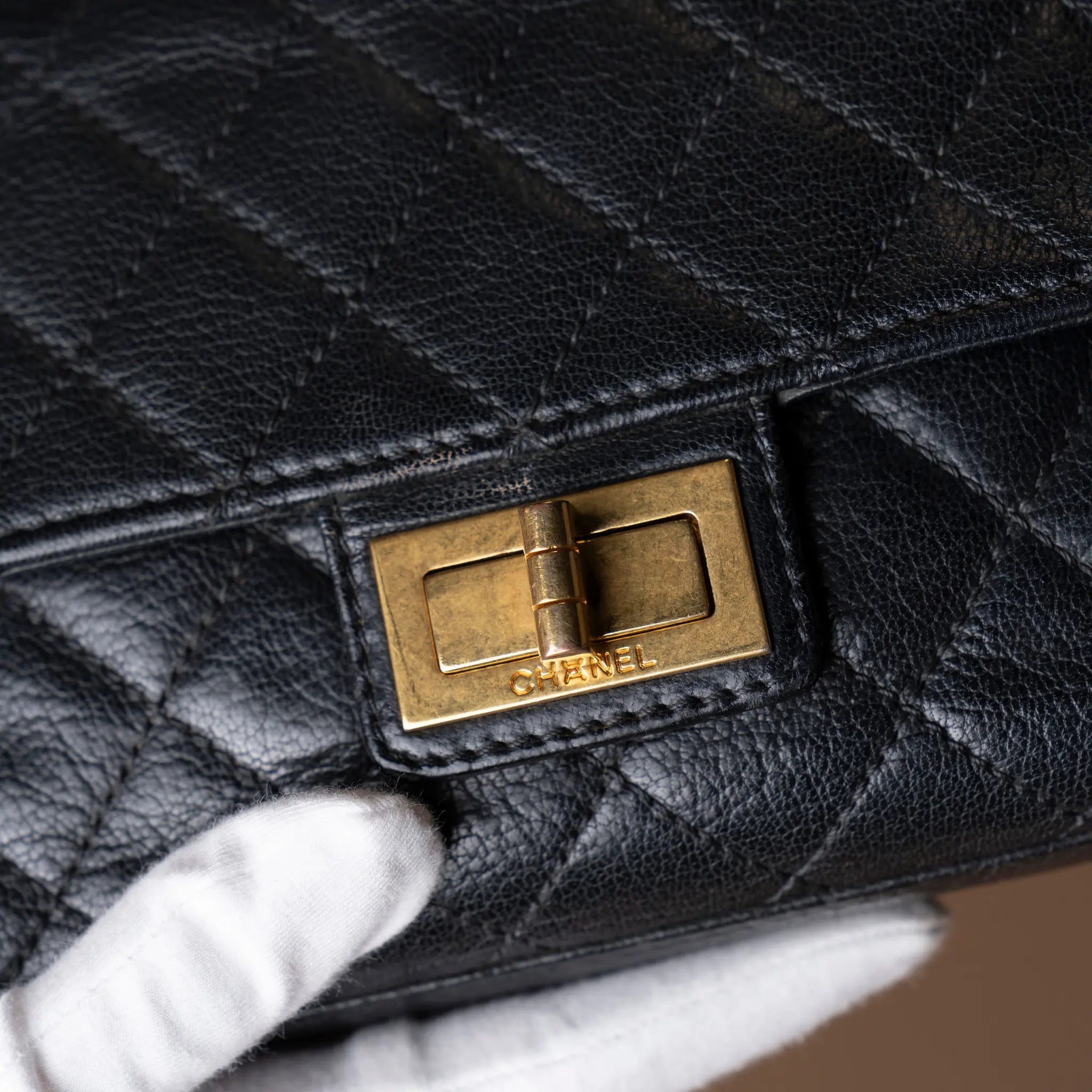 Chanel Mini Quilted Goatskin Reissue 2.55 Rita Flap — Interior Detail