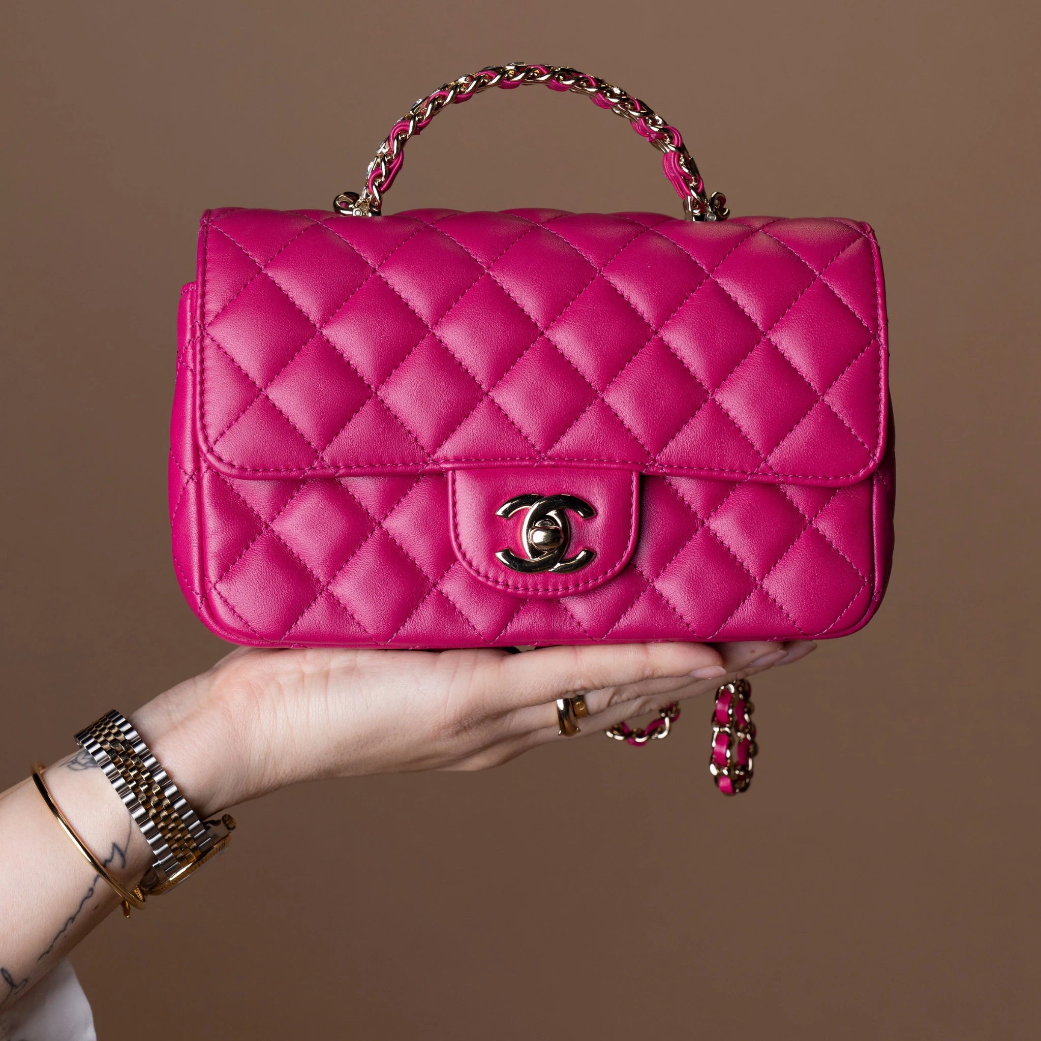 Chanel Mini Quilted Lambskin Rectangle Flap