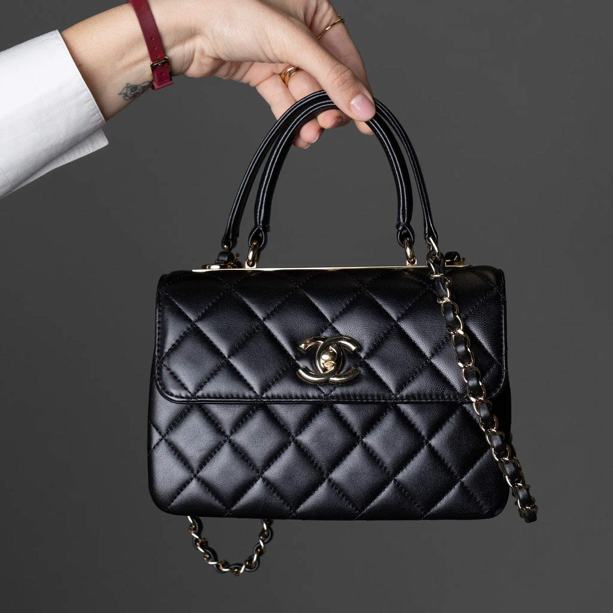 Chanel Mini Quilted Lambskin Trendy CC Top Handle Flap — Featured Image