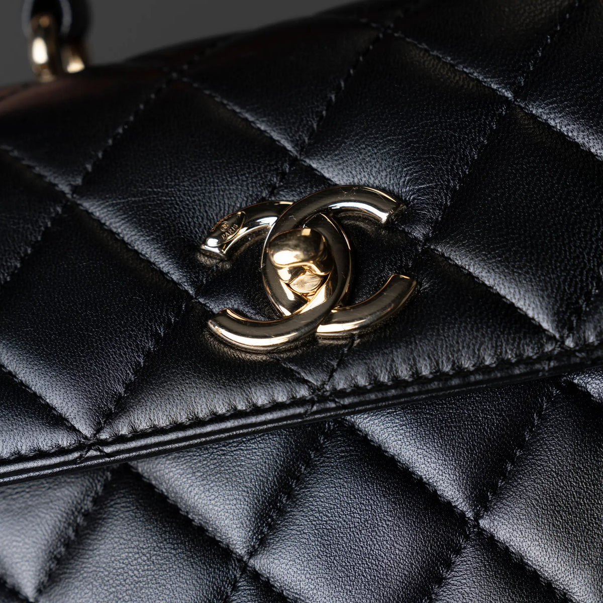 Chanel Mini Quilted Lambskin Trendy CC Top Handle Flap — Front View