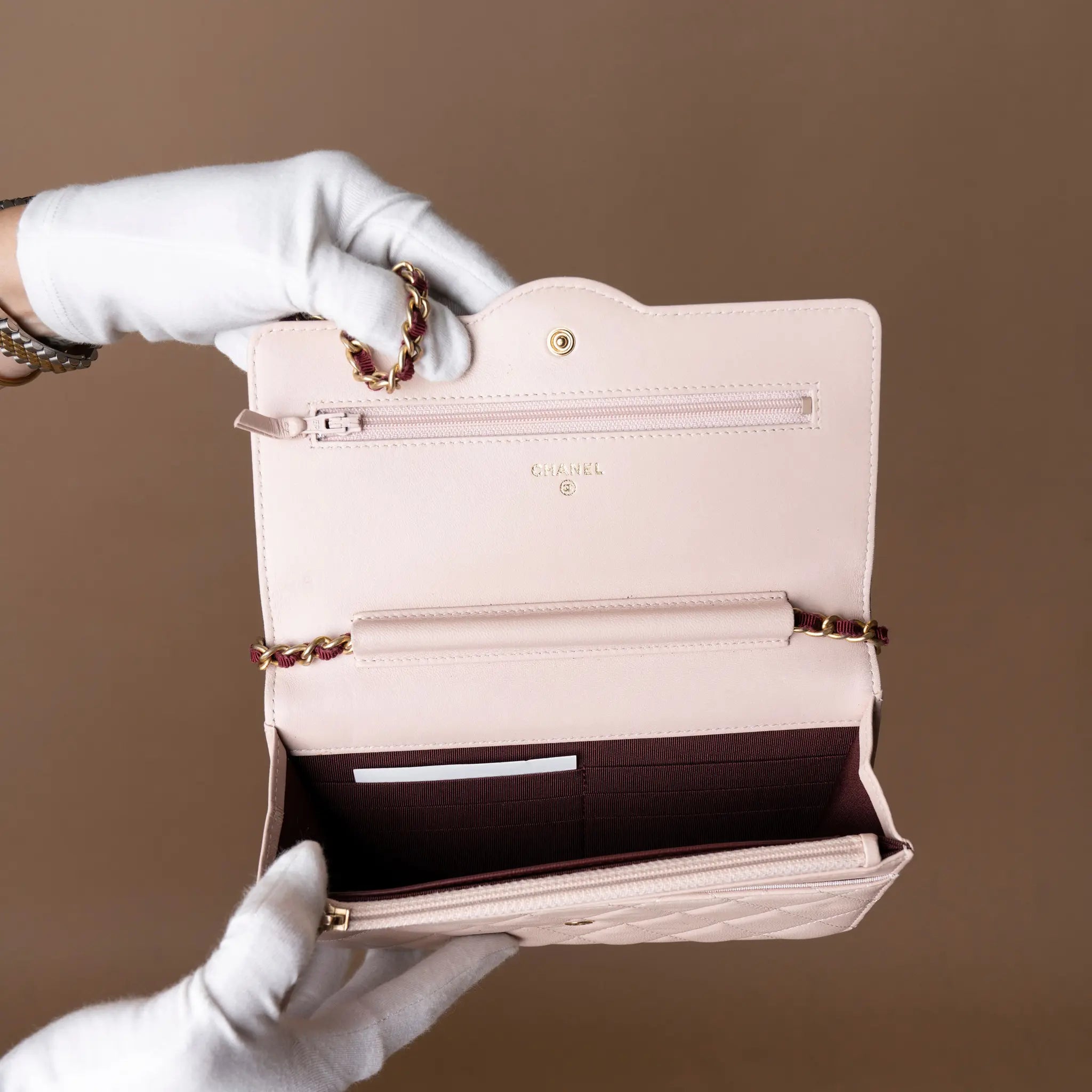 Chanel Mini Quilted Lambskin Two Tone Day Flap — Side Profile