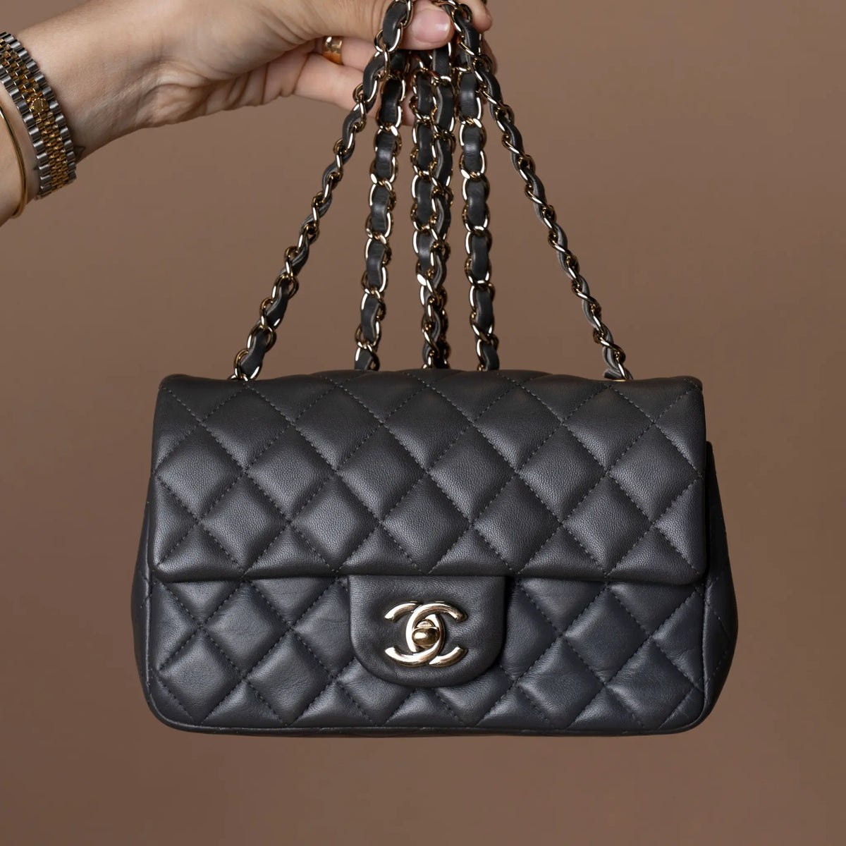 Chanel Mini Rectangular Classic Lambskin Single Flap — Featured Image