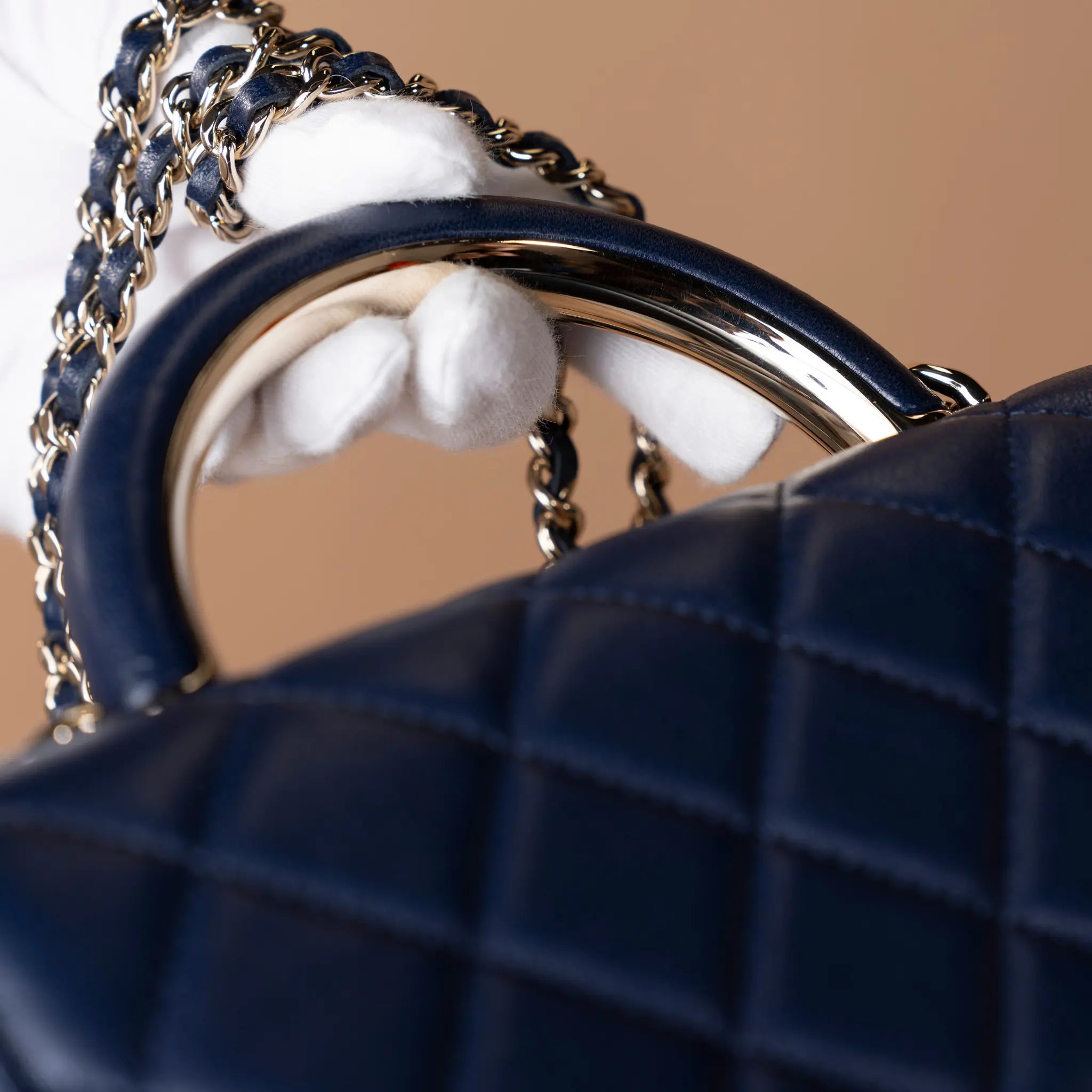Chanel Mini Rectangular Lambskin Paris Le19M Charming Top Handle Flap — Side Profile