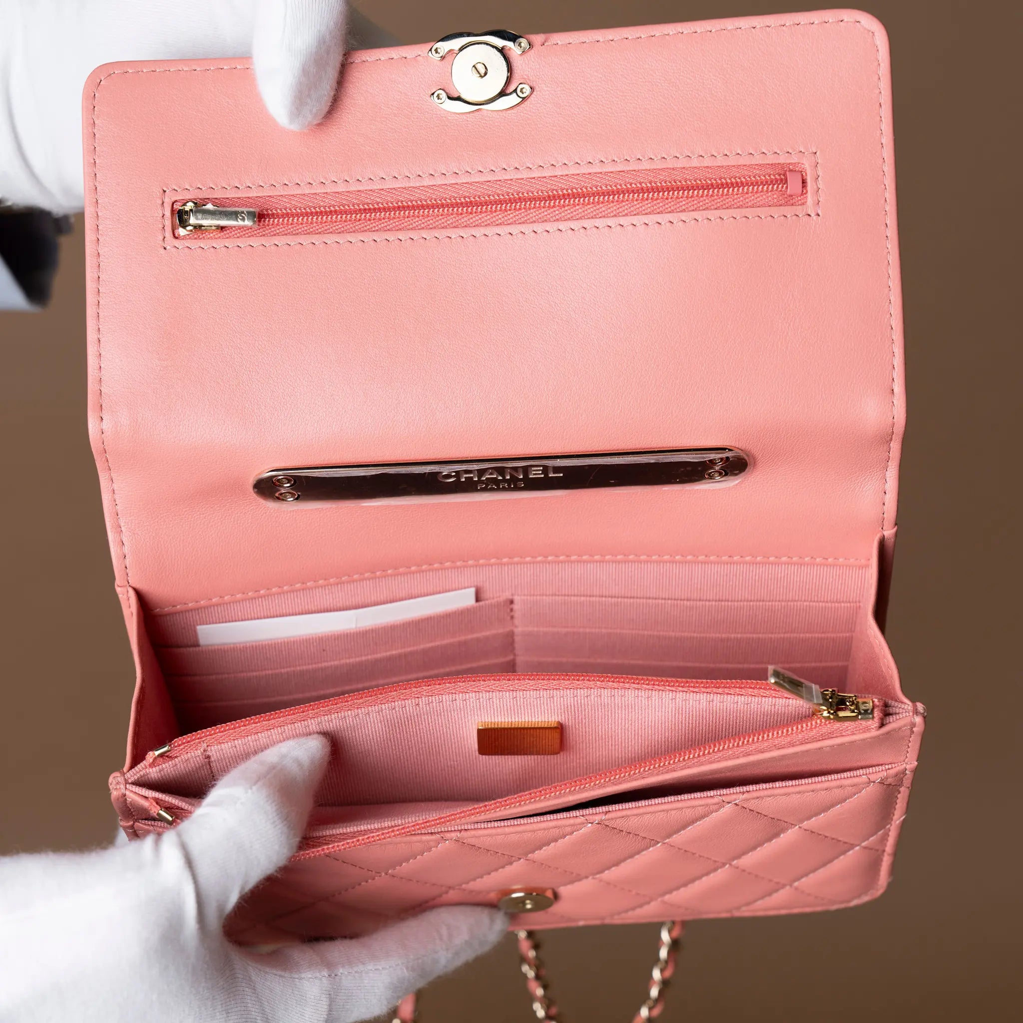 Chanel Mini Rectangular Lambskin Paris Le19M Charming Top Handle Flap — Side Profile