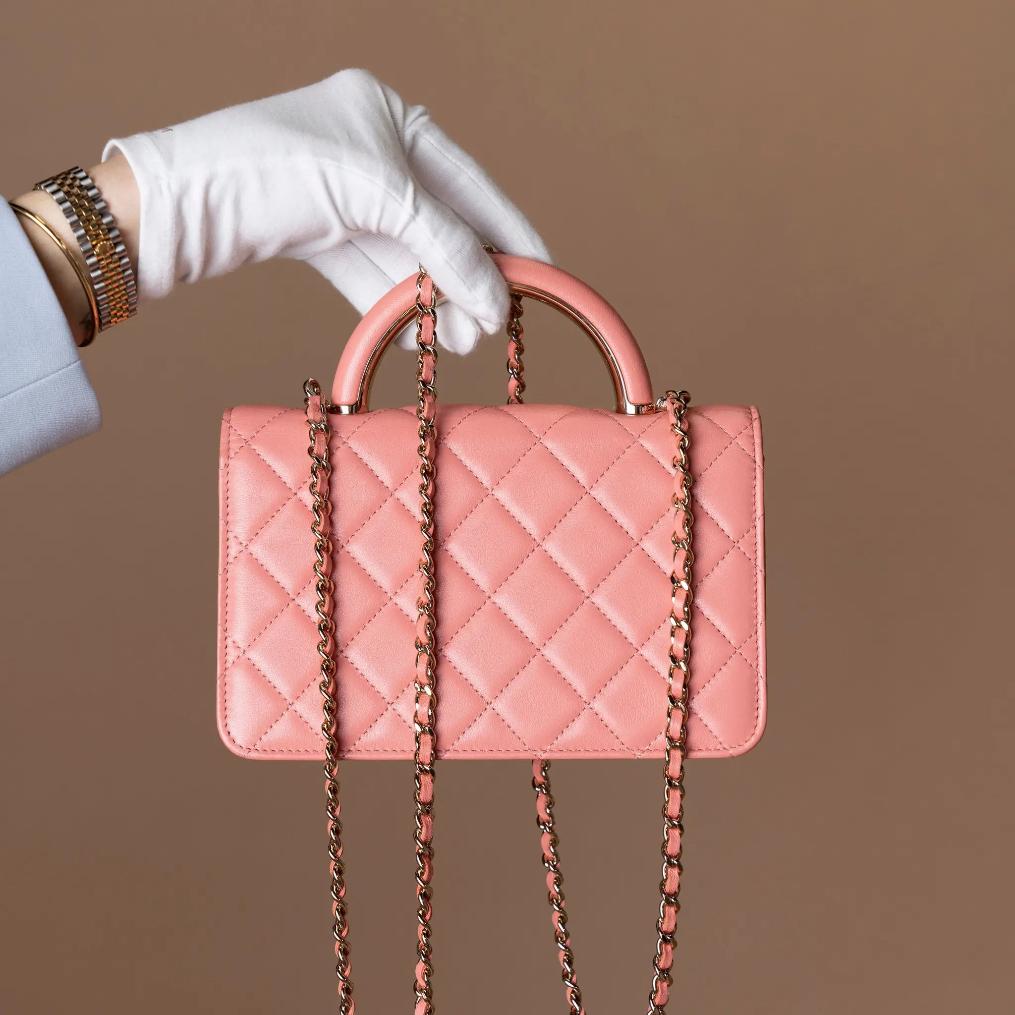 Chanel Mini Rectangular Lambskin Paris Le19M Charming Top Handle Flap — Interior Detail