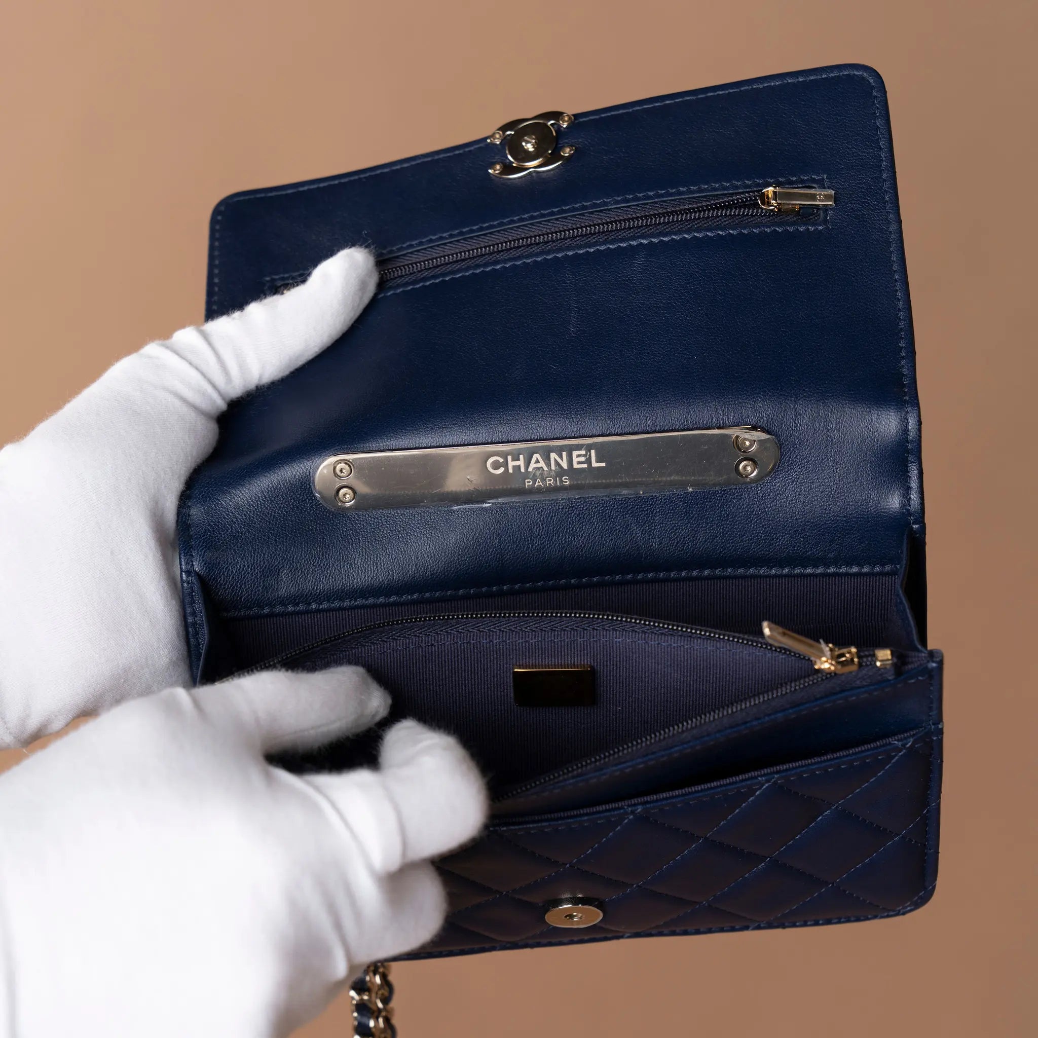 Chanel Mini Rectangular Lambskin Paris Le19M Charming Top Handle Flap — Detail View
