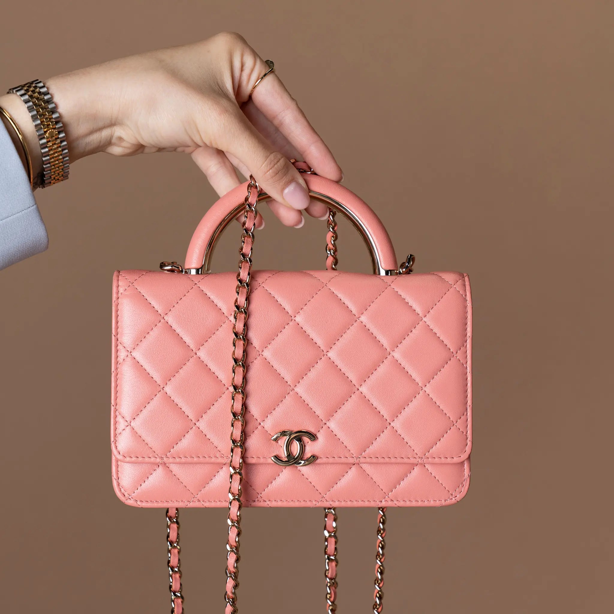 Chanel Mini Rectangular Lambskin Paris Le19M Charming Top Handle Flap — Additional View