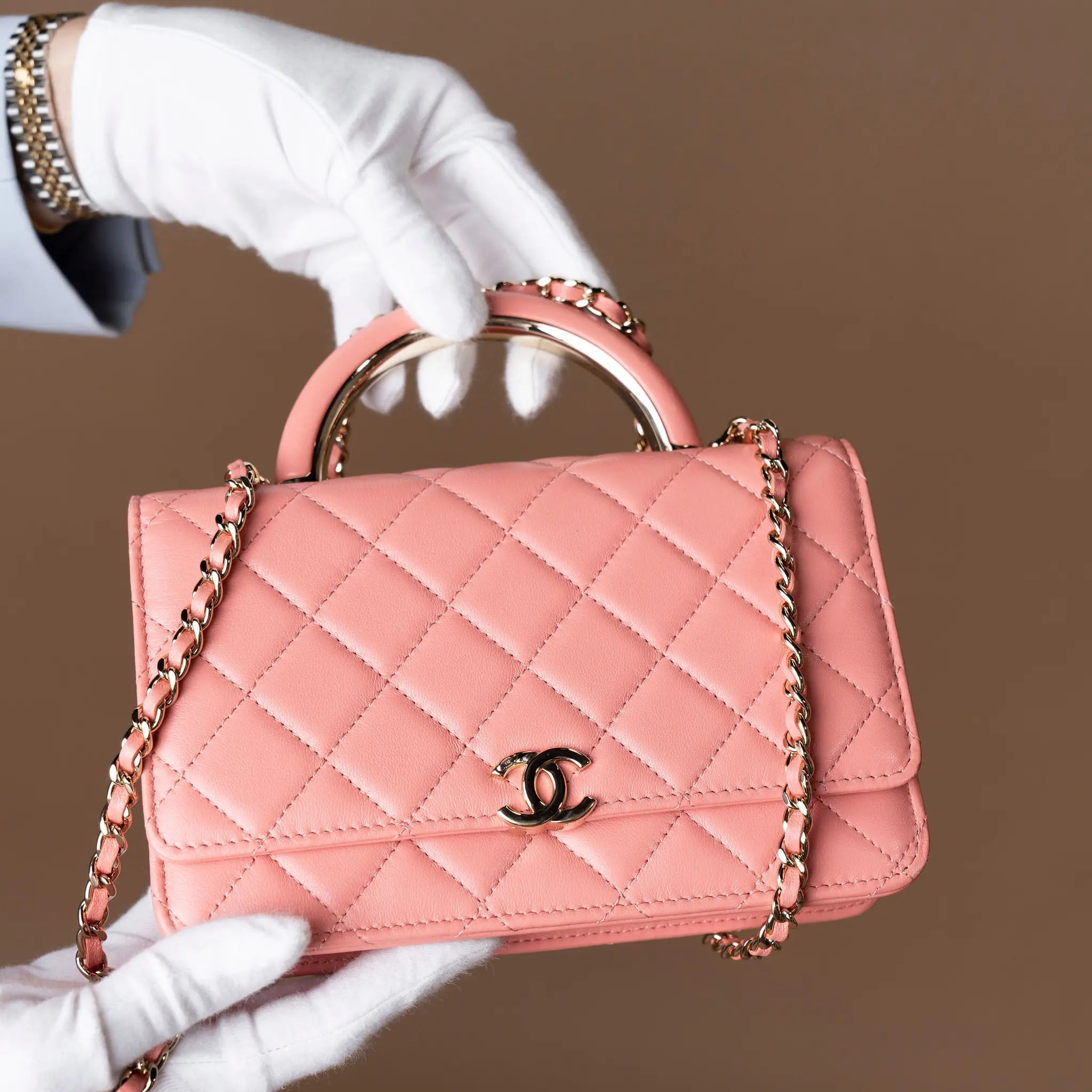 Chanel Mini Rectangular Lambskin Paris Le19M Charming Top Handle Flap — Additional View