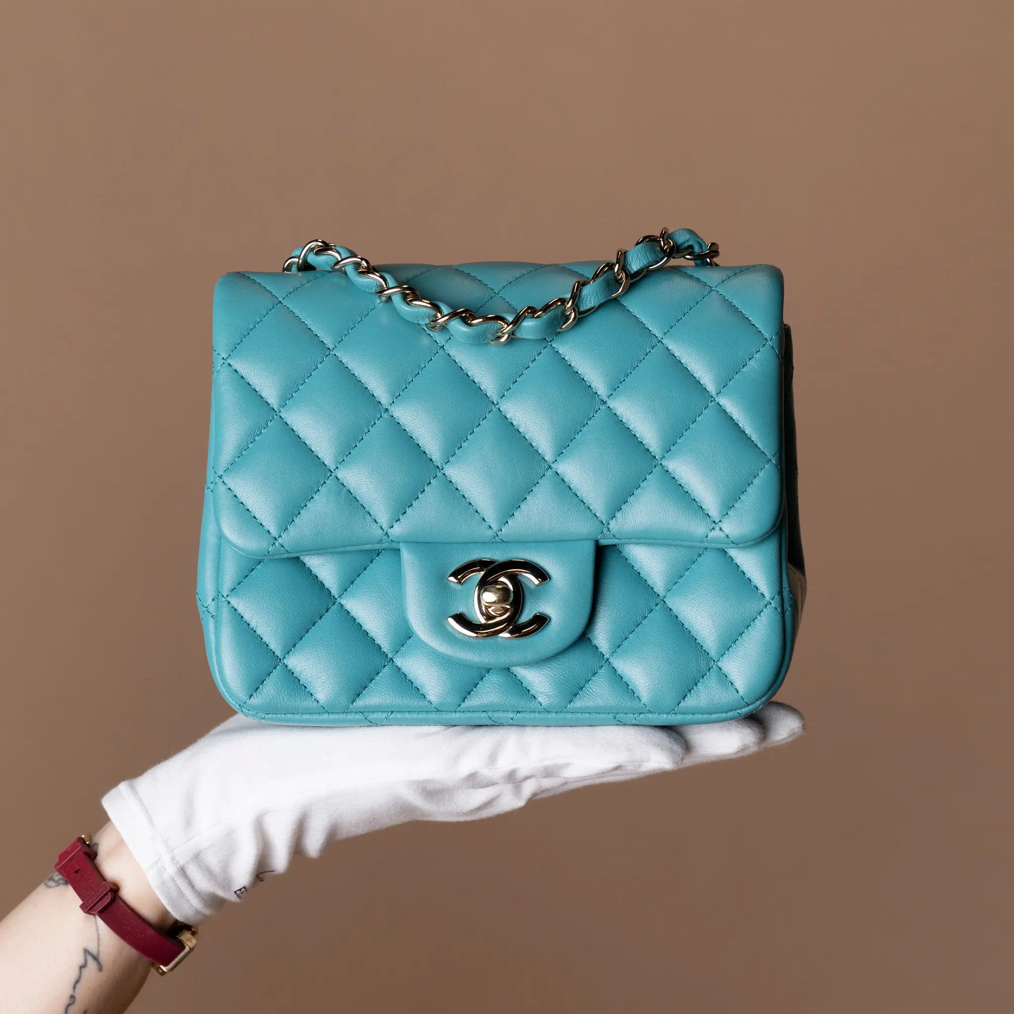 Chanel Mini Square Classic Lambskin Single Flap — Featured Image