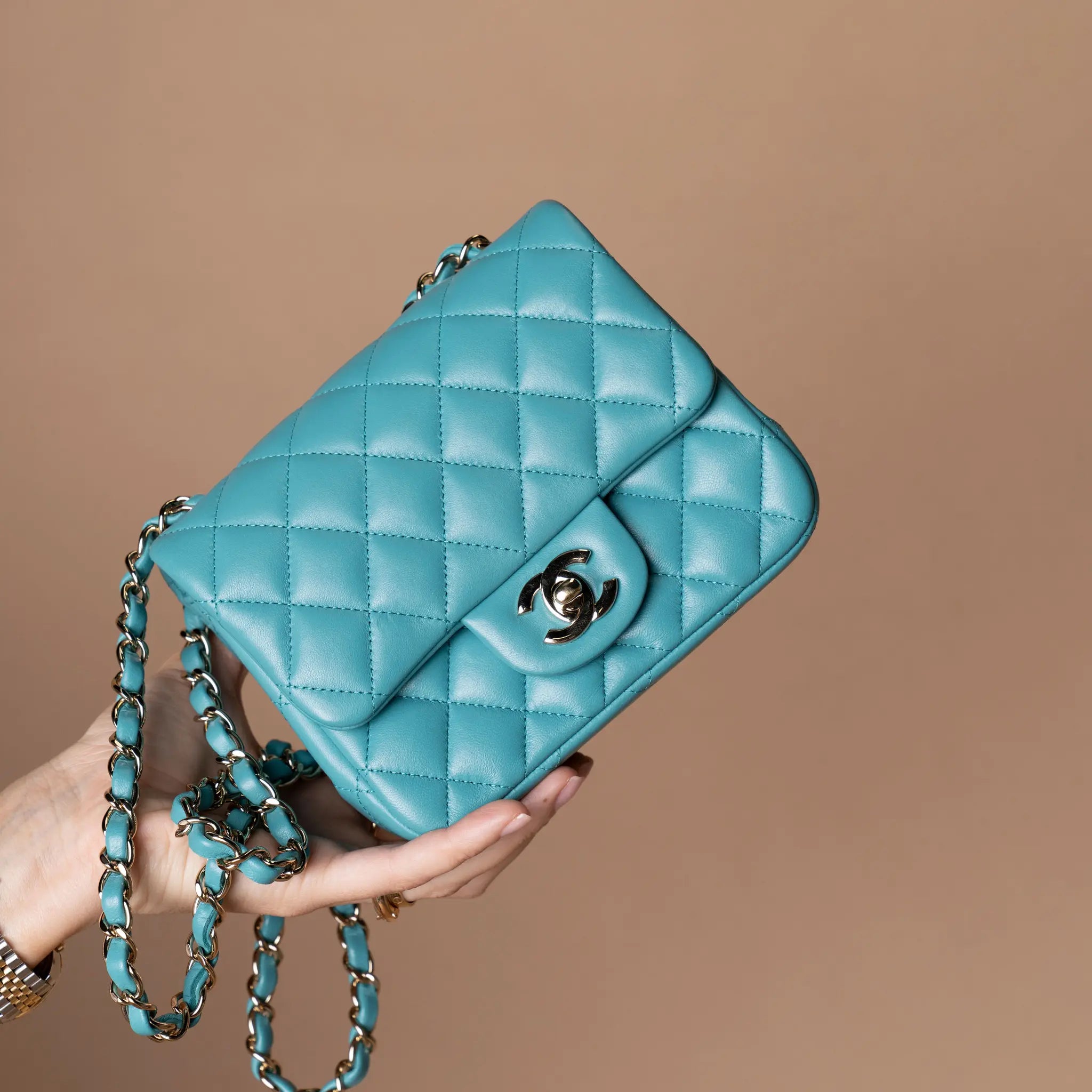 Chanel Mini Square Classic Lambskin Single Flap — Featured Image