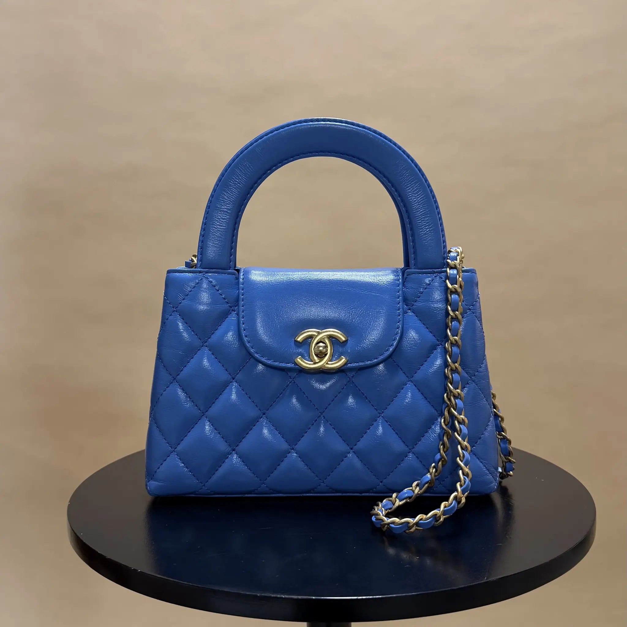 Chanel Nano Aged Calfskin Kelly Shopper Bag — Featured Image
