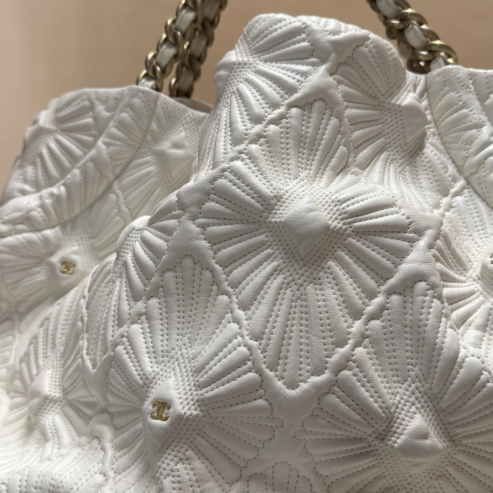 Chanel Quilted Calfskin Ca D'Oro Tote — Interior Detail