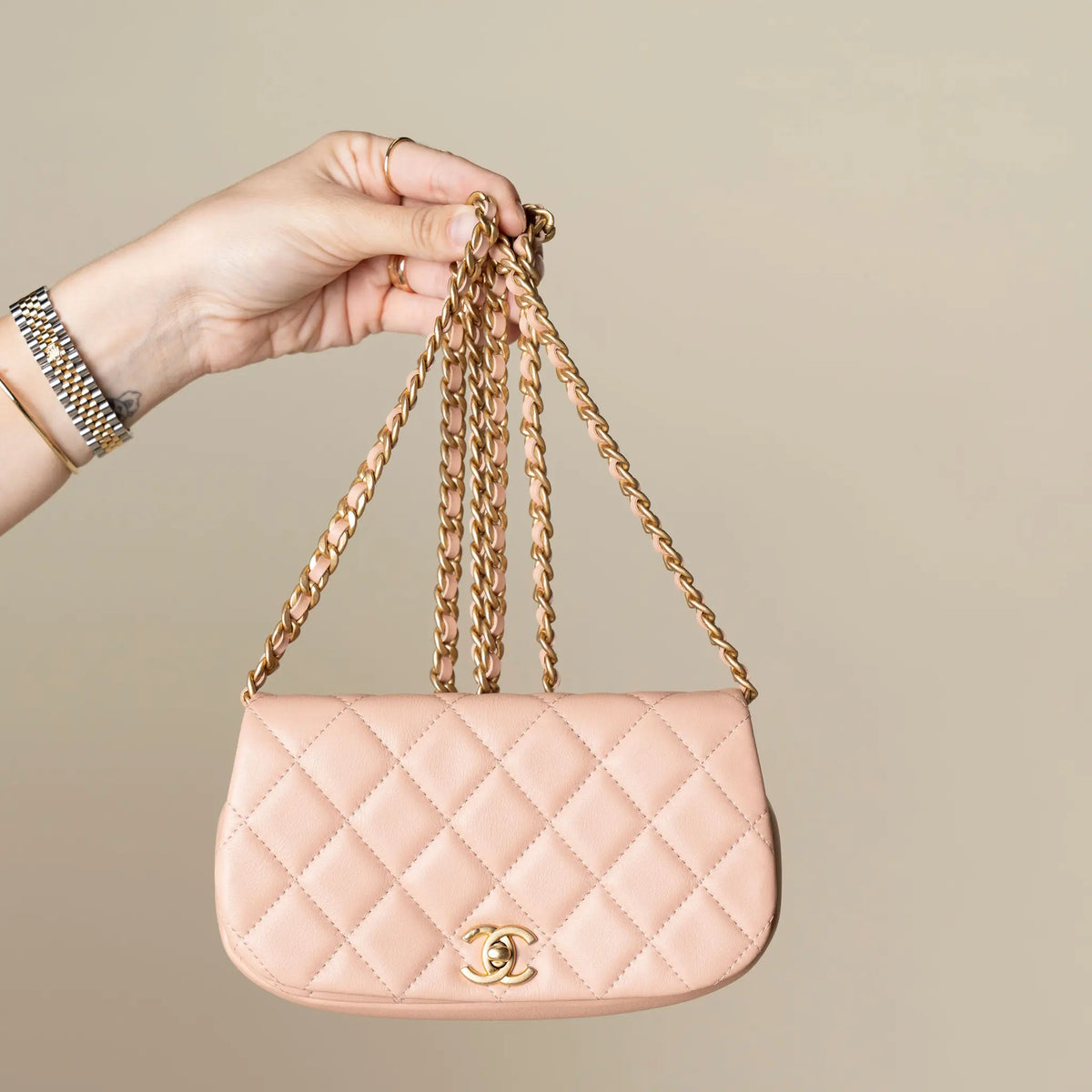 Chanel Quilted Calfskin Coco Mail Clutch with Chain — Featured Image