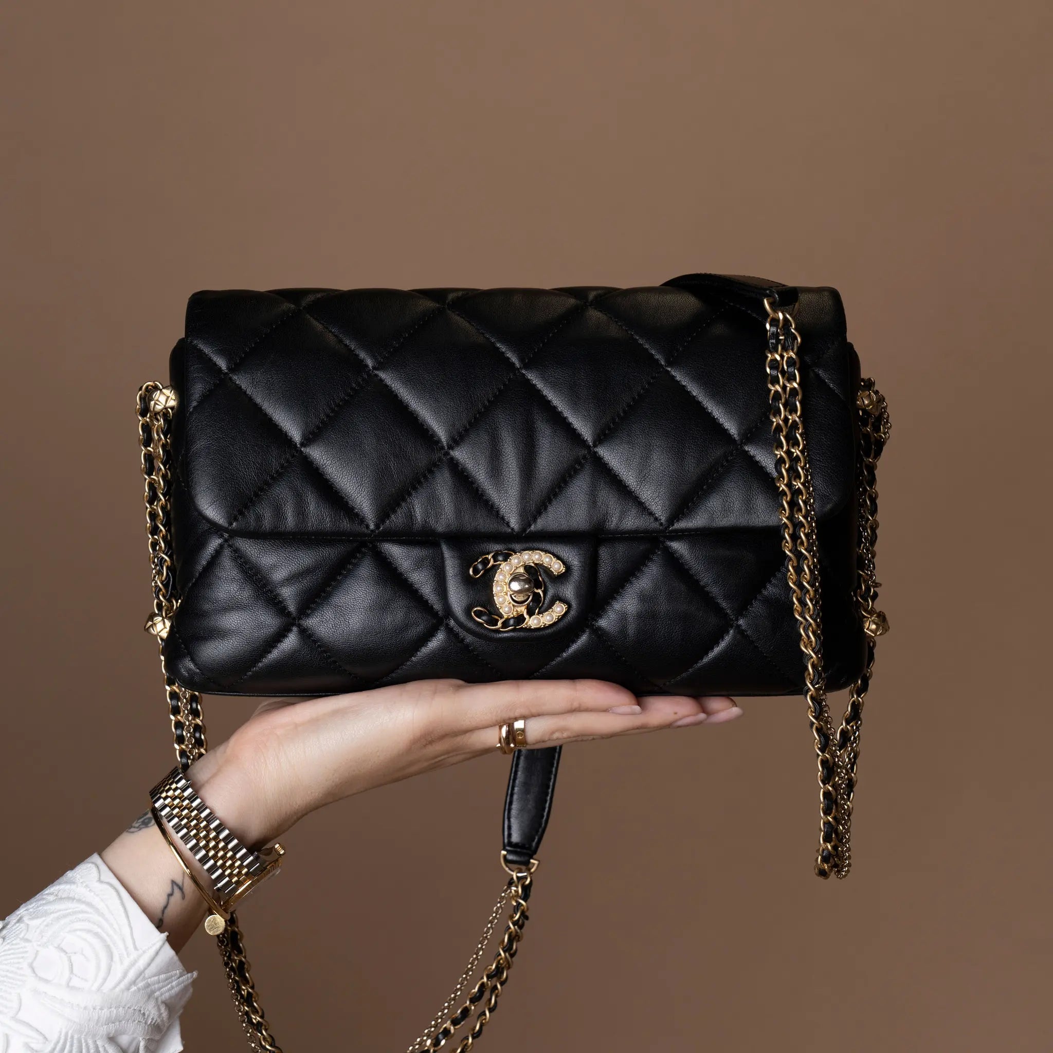 Chanel Quilted Lambskin Crush on Chains Flap — Interior Detail