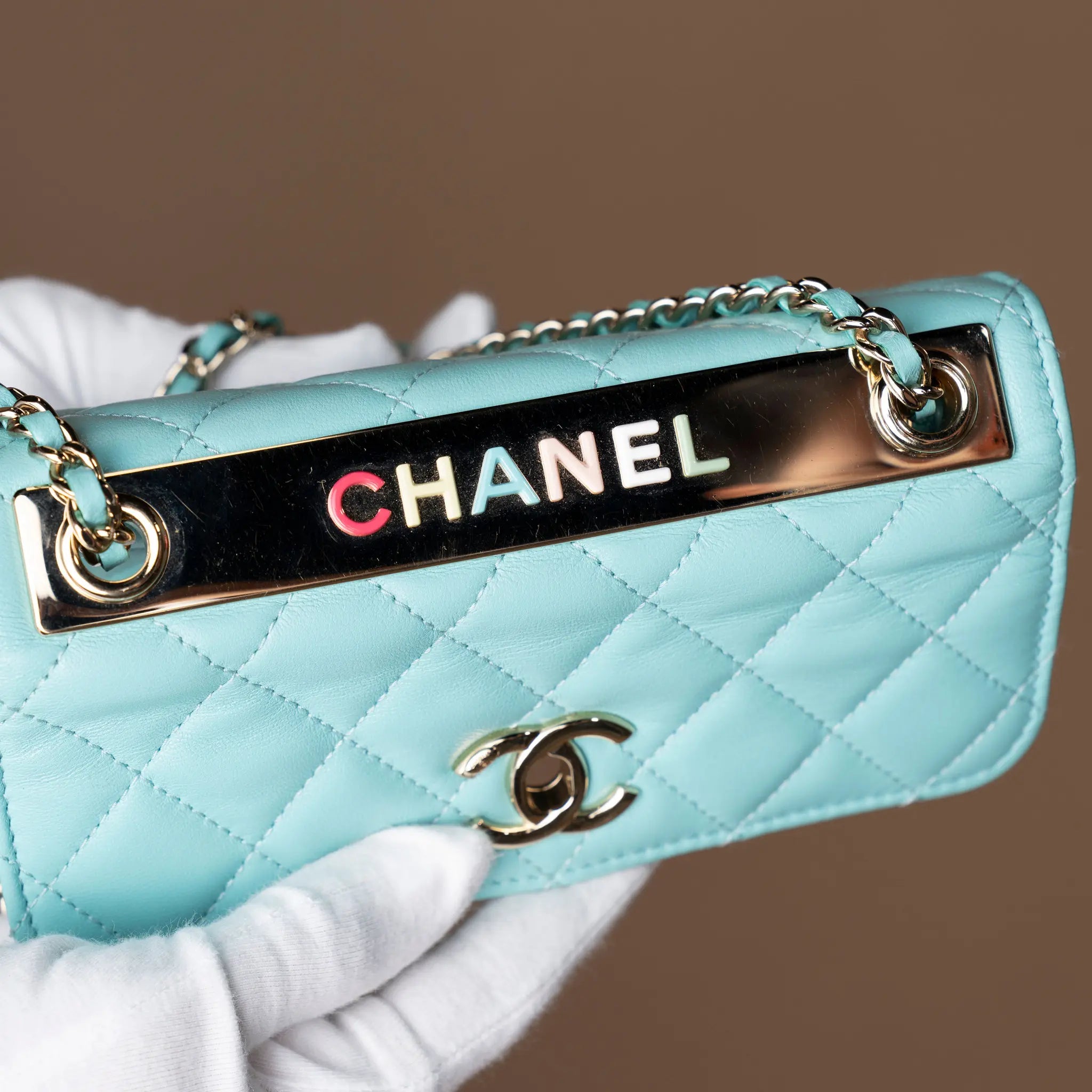 Chanel Quilted Lambskin Trendy CC Wallet On Chain — Interior Detail