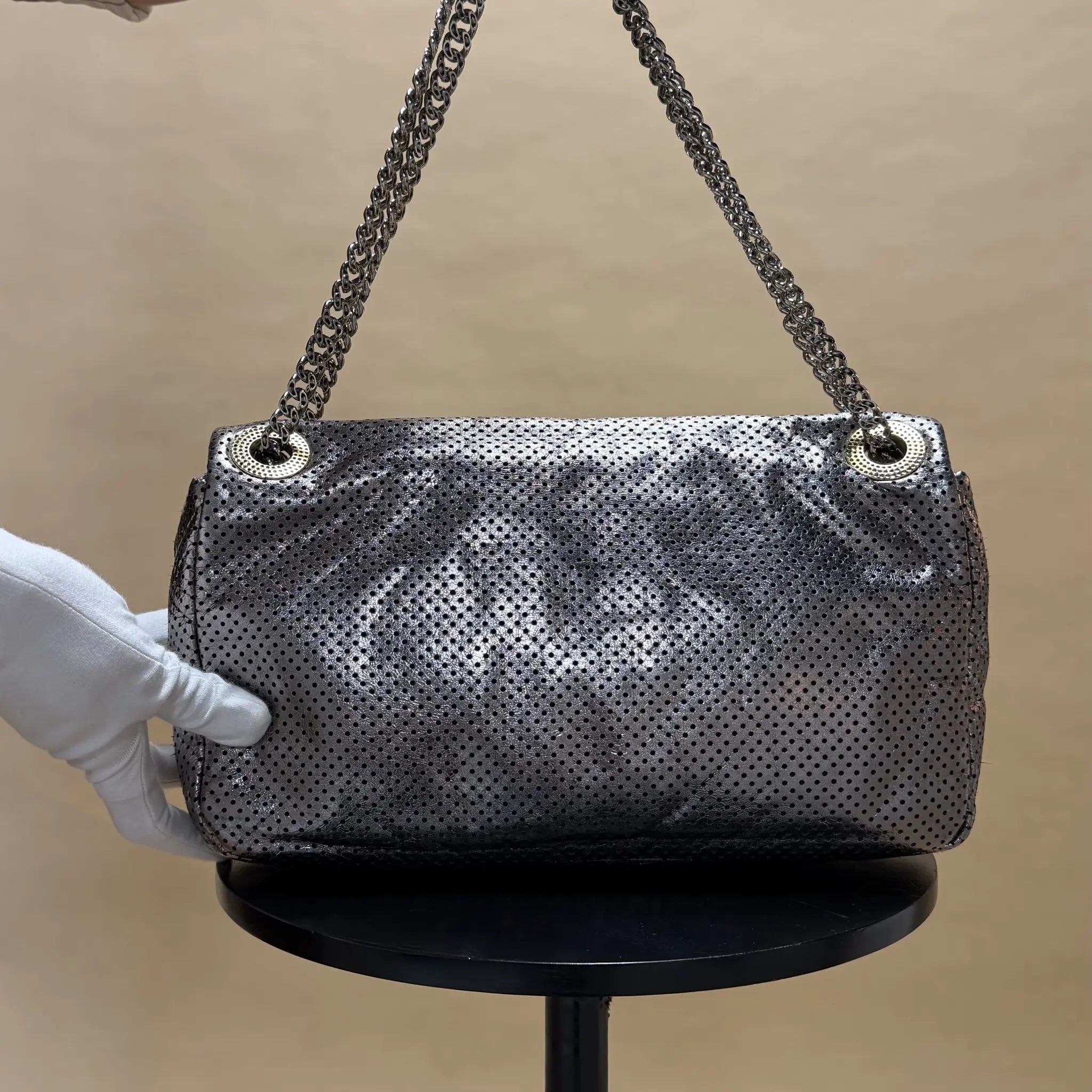 Chanel Reissue Perforated Drill 226 Medium — Back View