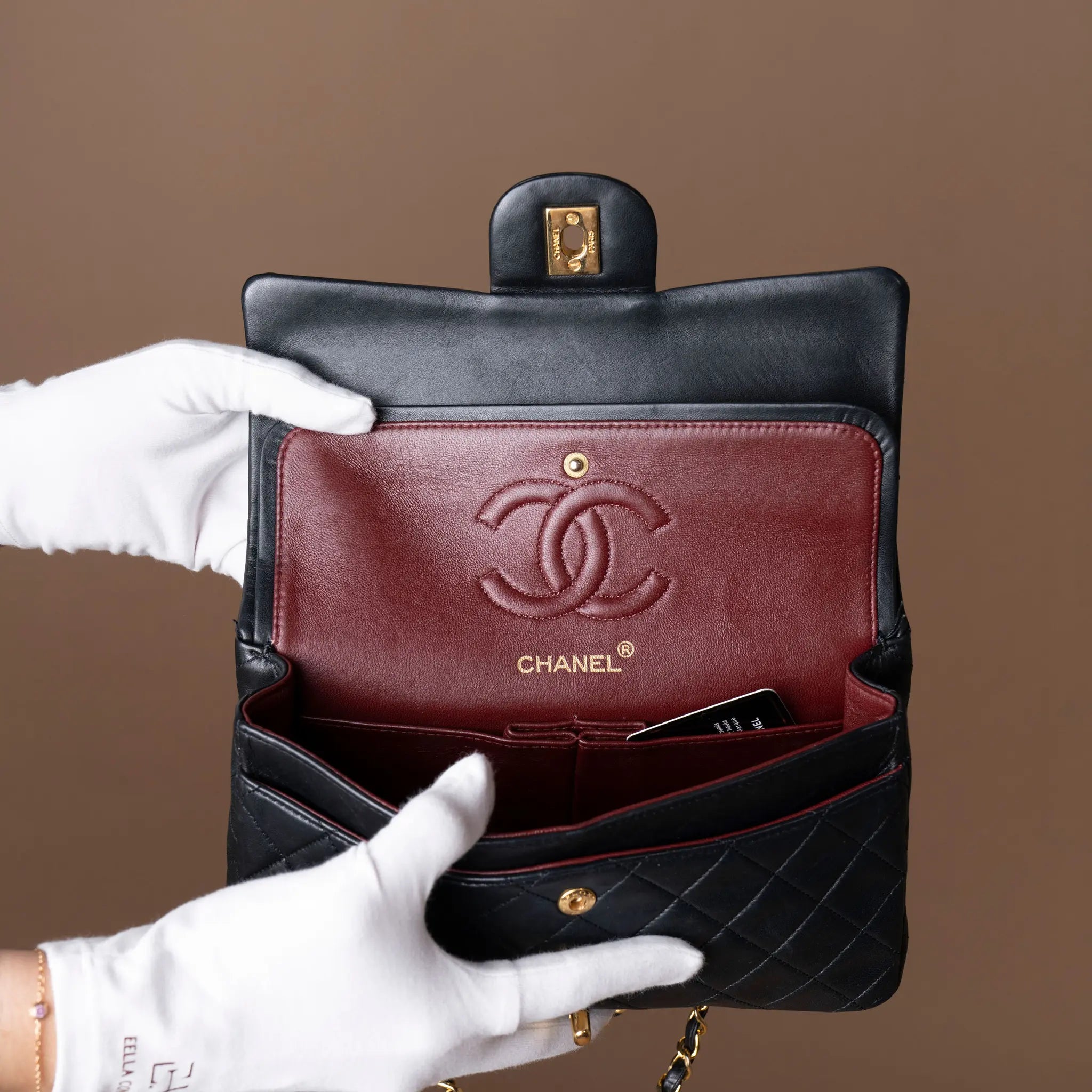 Chanel Small Classic Lambskin Double Flap — Side Profile