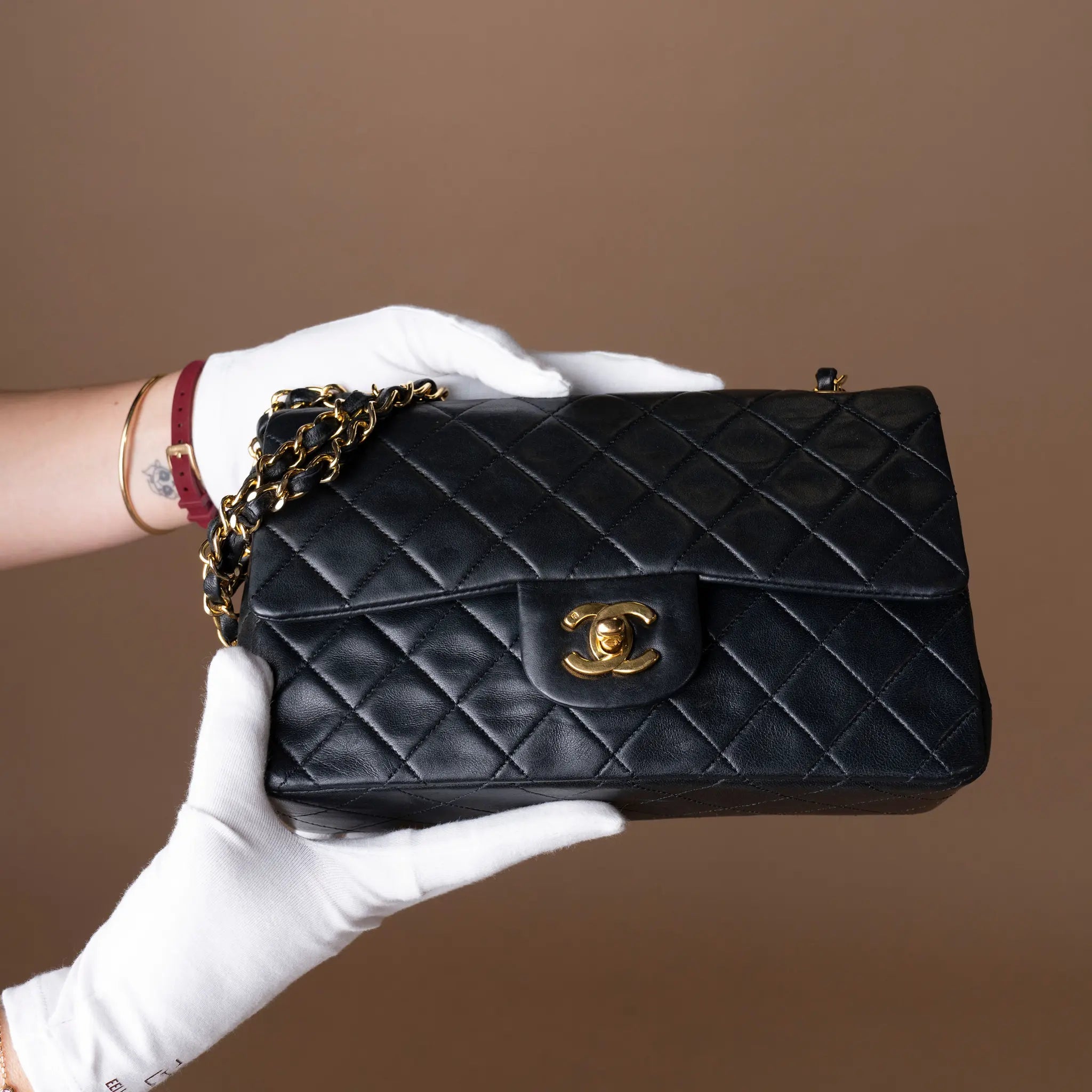 Chanel Small Classic Lambskin Double Flap — Interior Detail