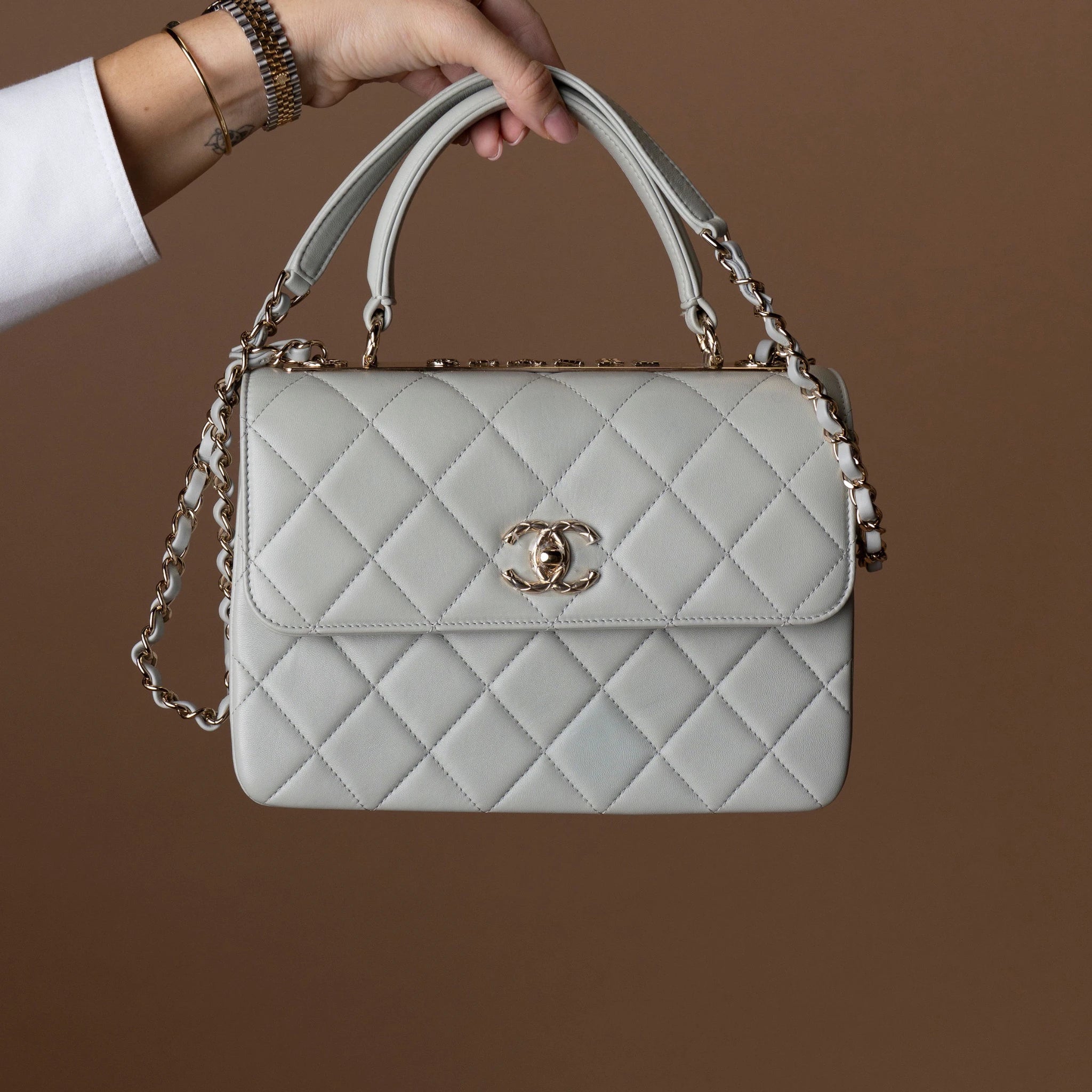 Chanel Small Lambskin Trendy CC Top Handle Flap