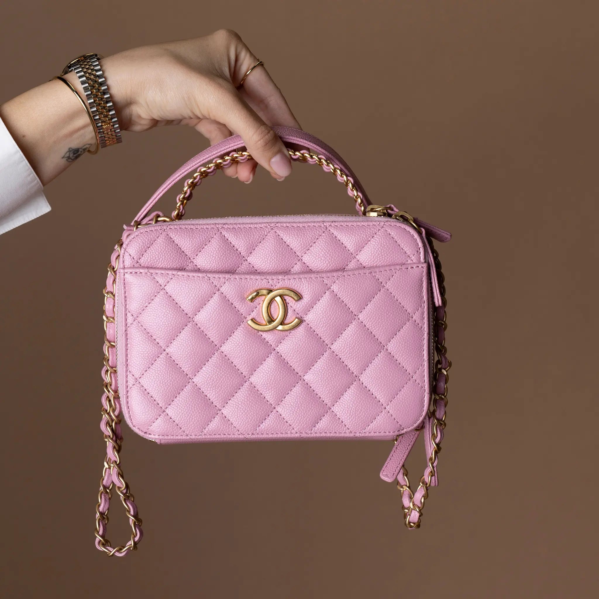 Chanel Small Quilted Caviar Pick Me Up Vanity Case — Featured Image