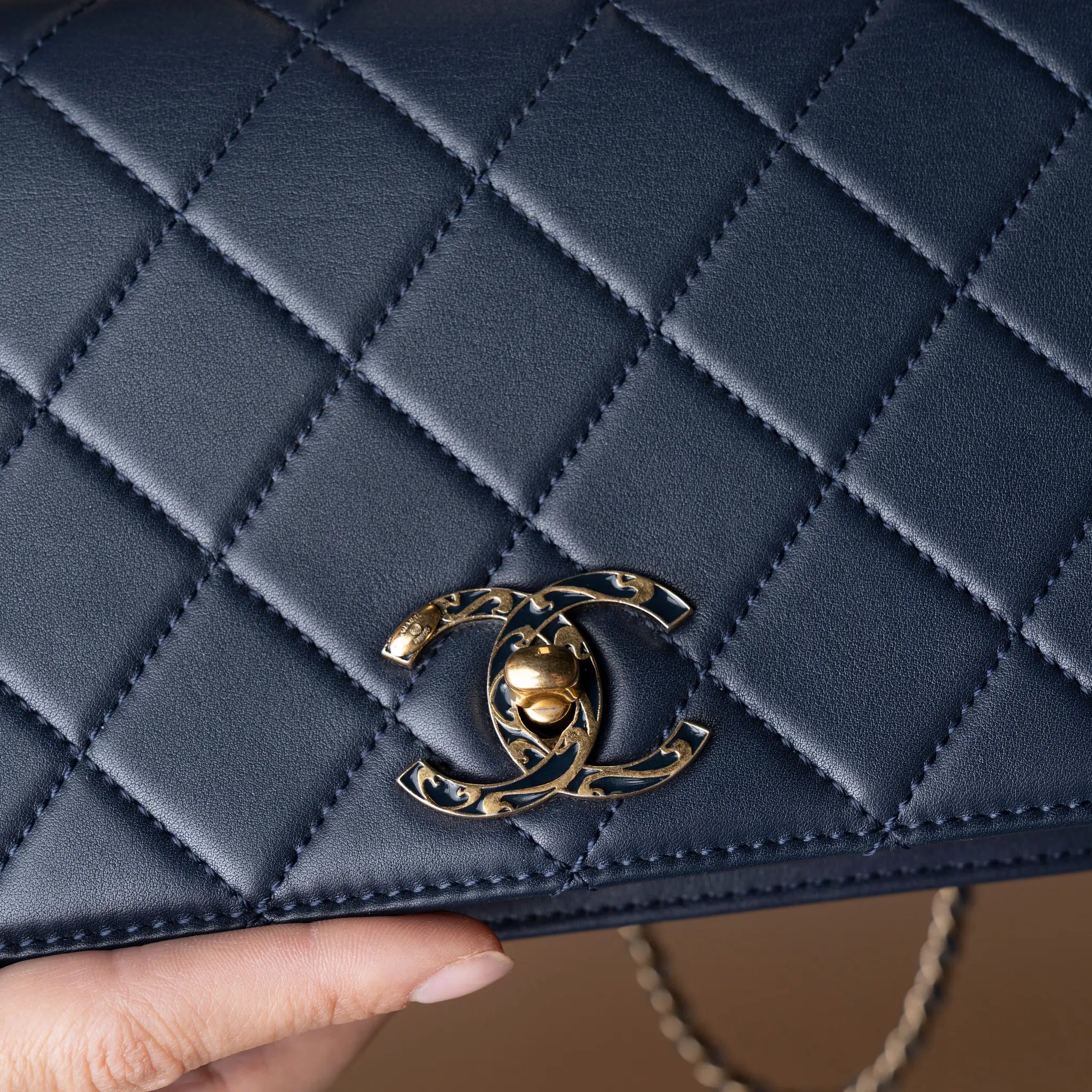 Chanel Small Quilted Lambskin Art Nouvelle Flap — Interior Detail