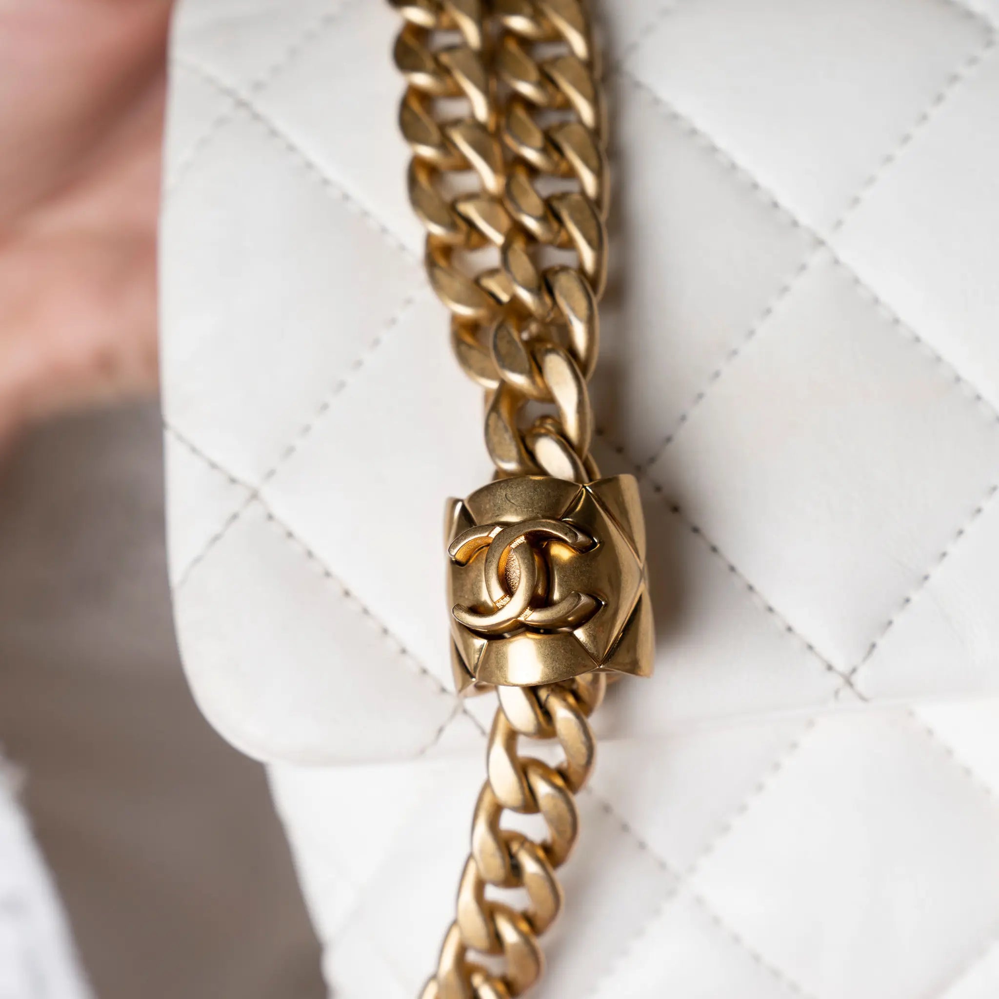 Chanel Small Quilted Lambskin Pillow Crush Flap — Detail View