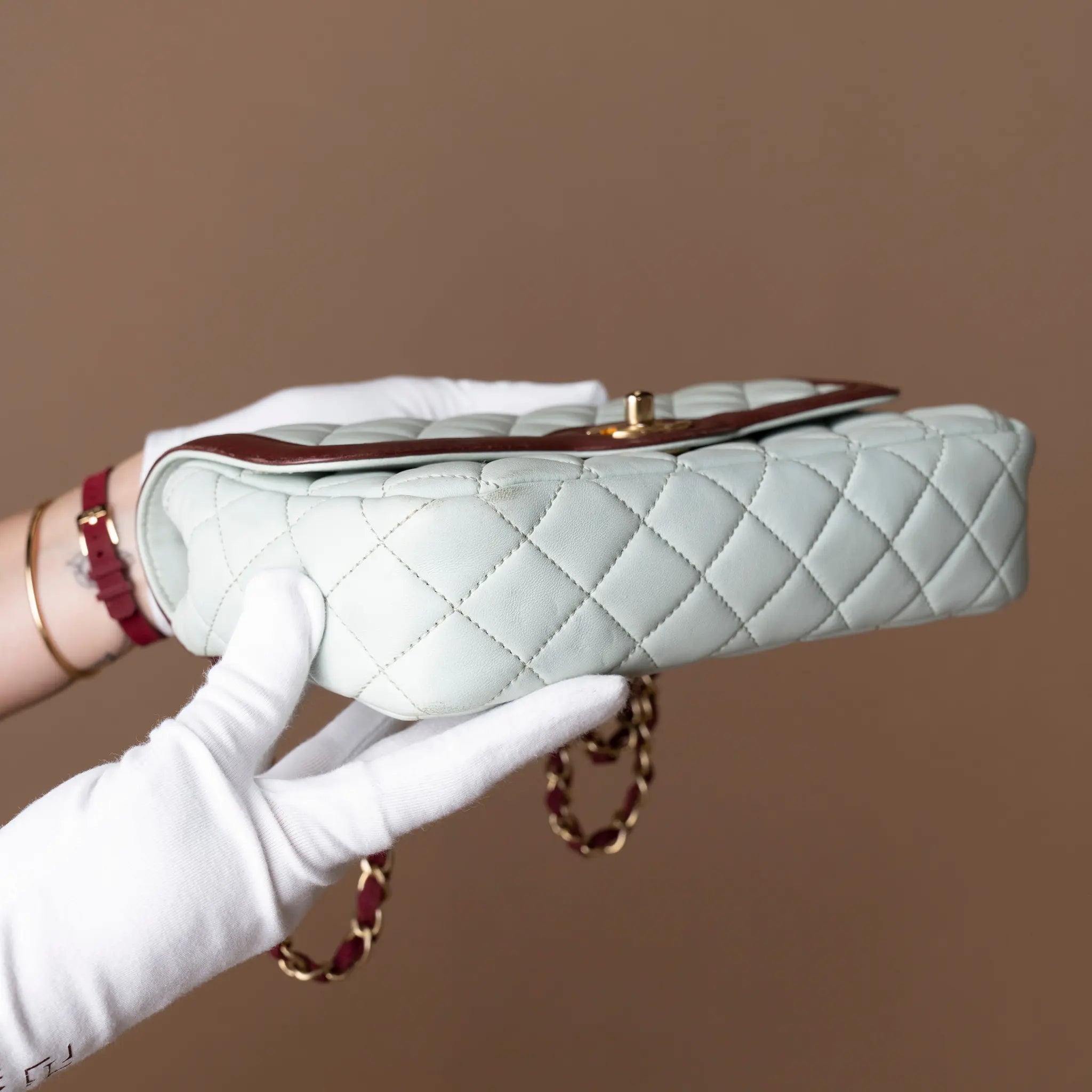 Chanel Small Quilted Lambskin Two Tone Day Flap — Additional View