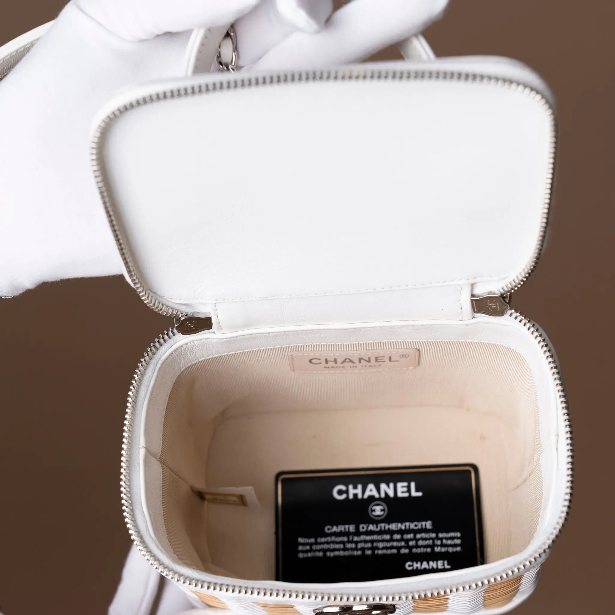 Chanel Take Away Wicker Vanity Case — Back View
