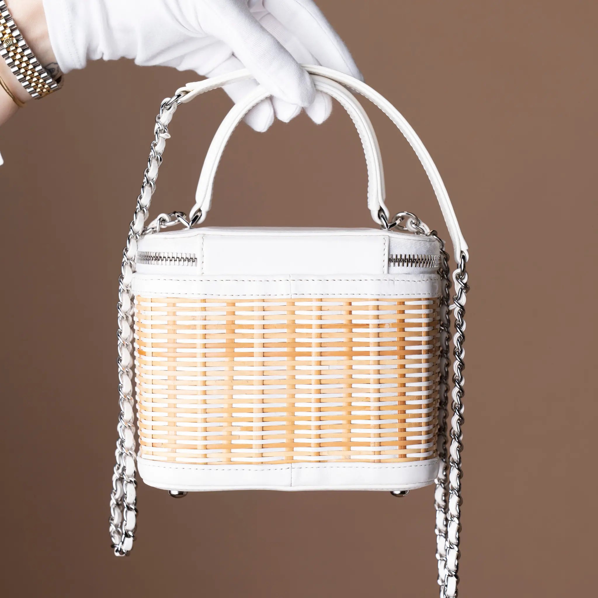 Chanel Take Away Wicker Vanity Case — Side Profile
