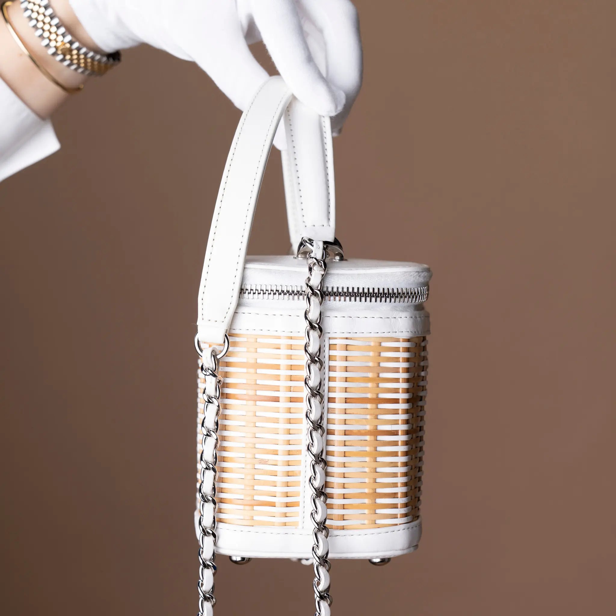 Chanel Take Away Wicker Vanity Case — Interior Detail