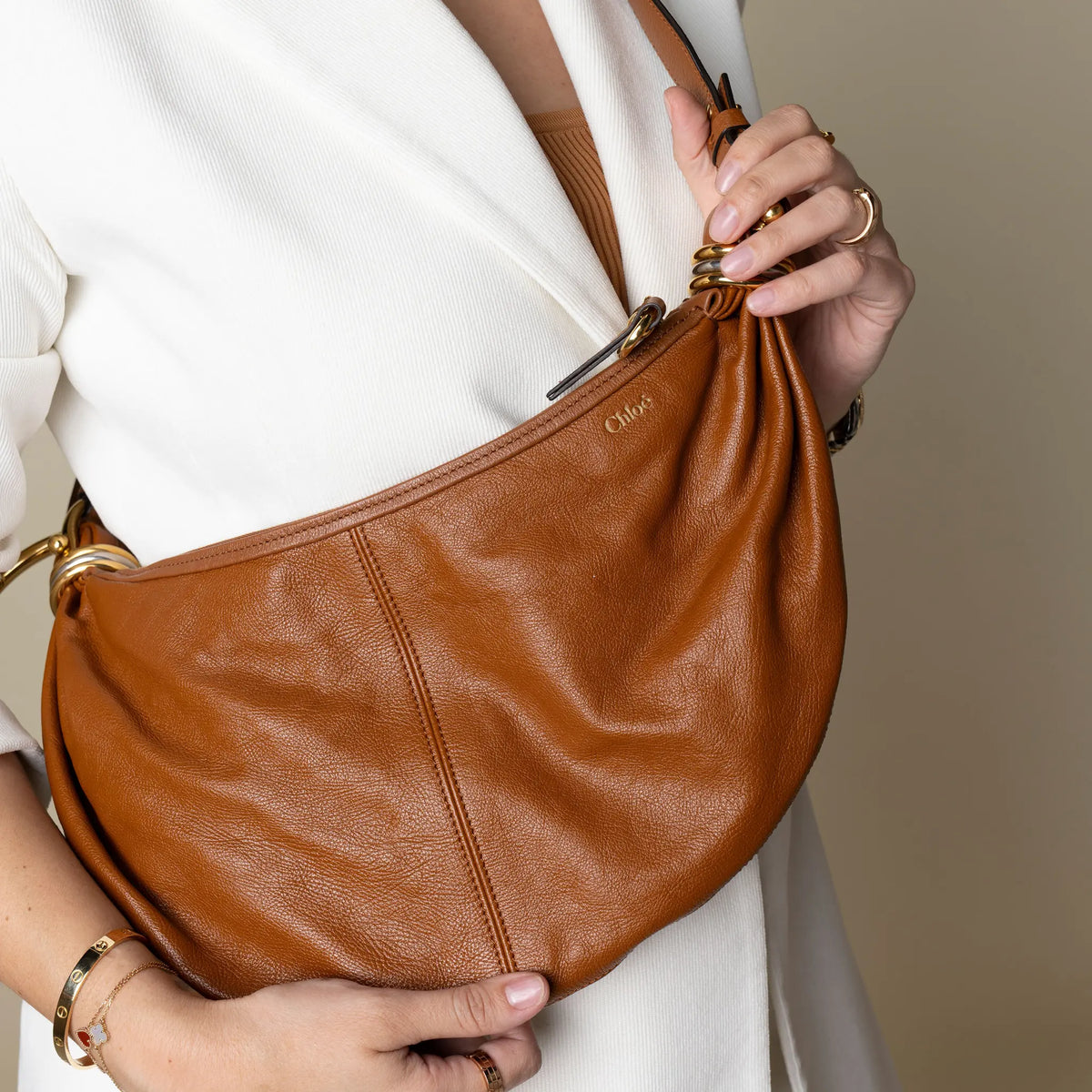 Chloé Small Bracelet Hobo Bag — Side Profile