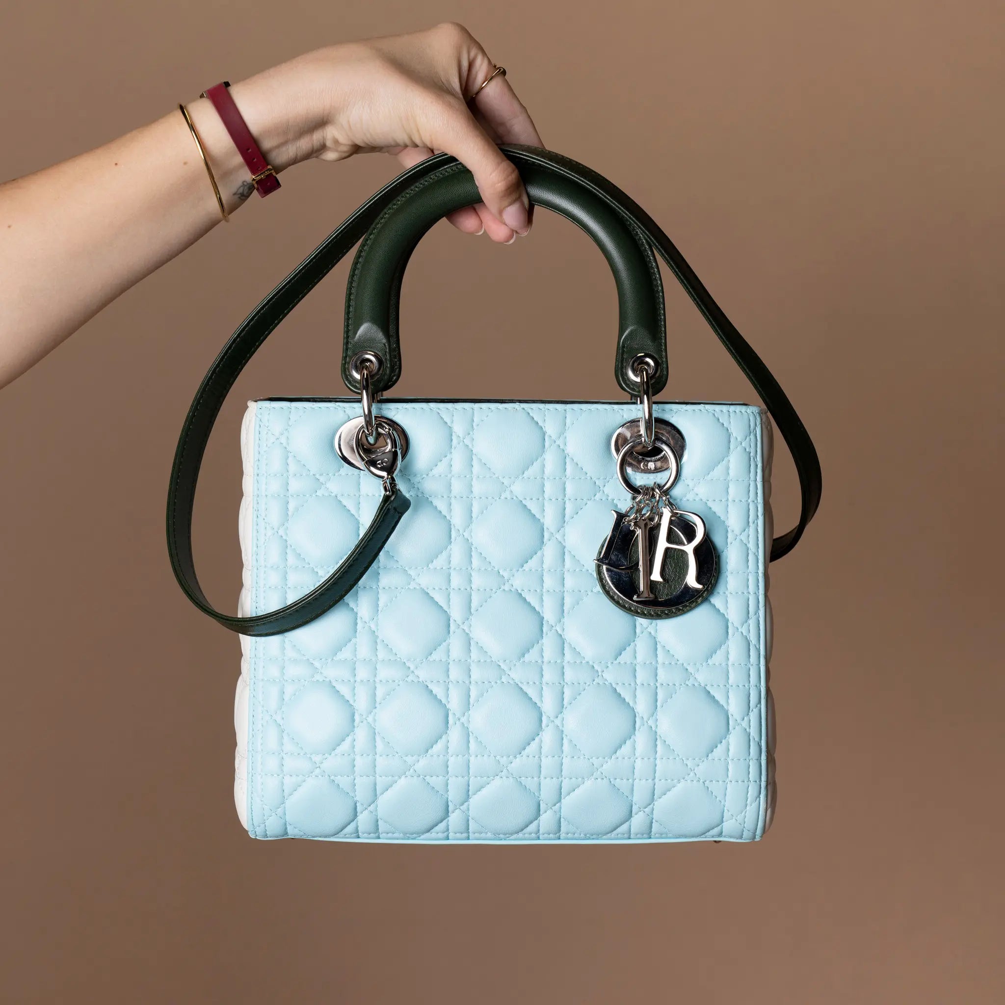 Dior Medium Tricolor Lambskin Cannage Lady Dior — Featured Image