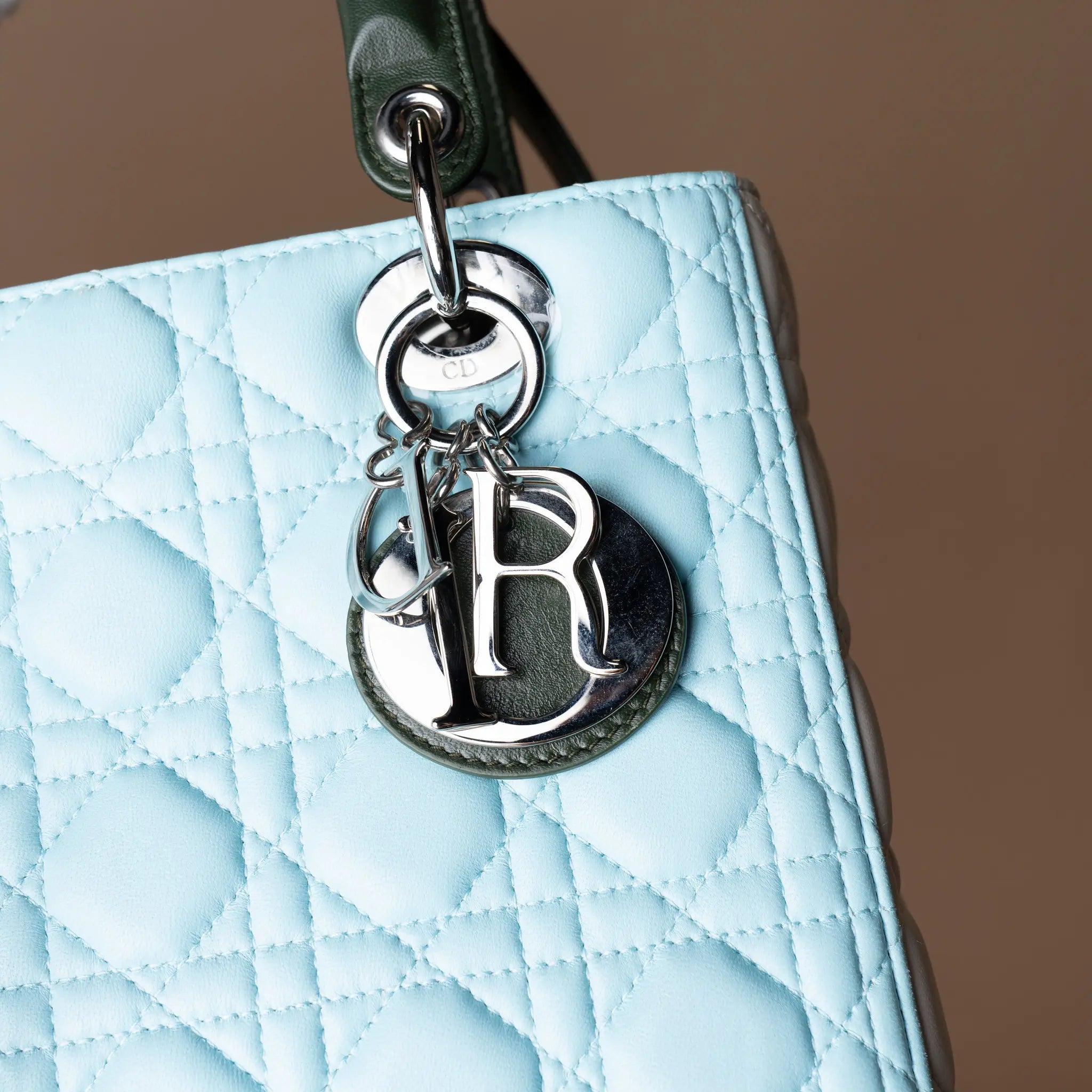 Dior Medium Tricolor Lambskin Cannage Lady Dior — Side Profile