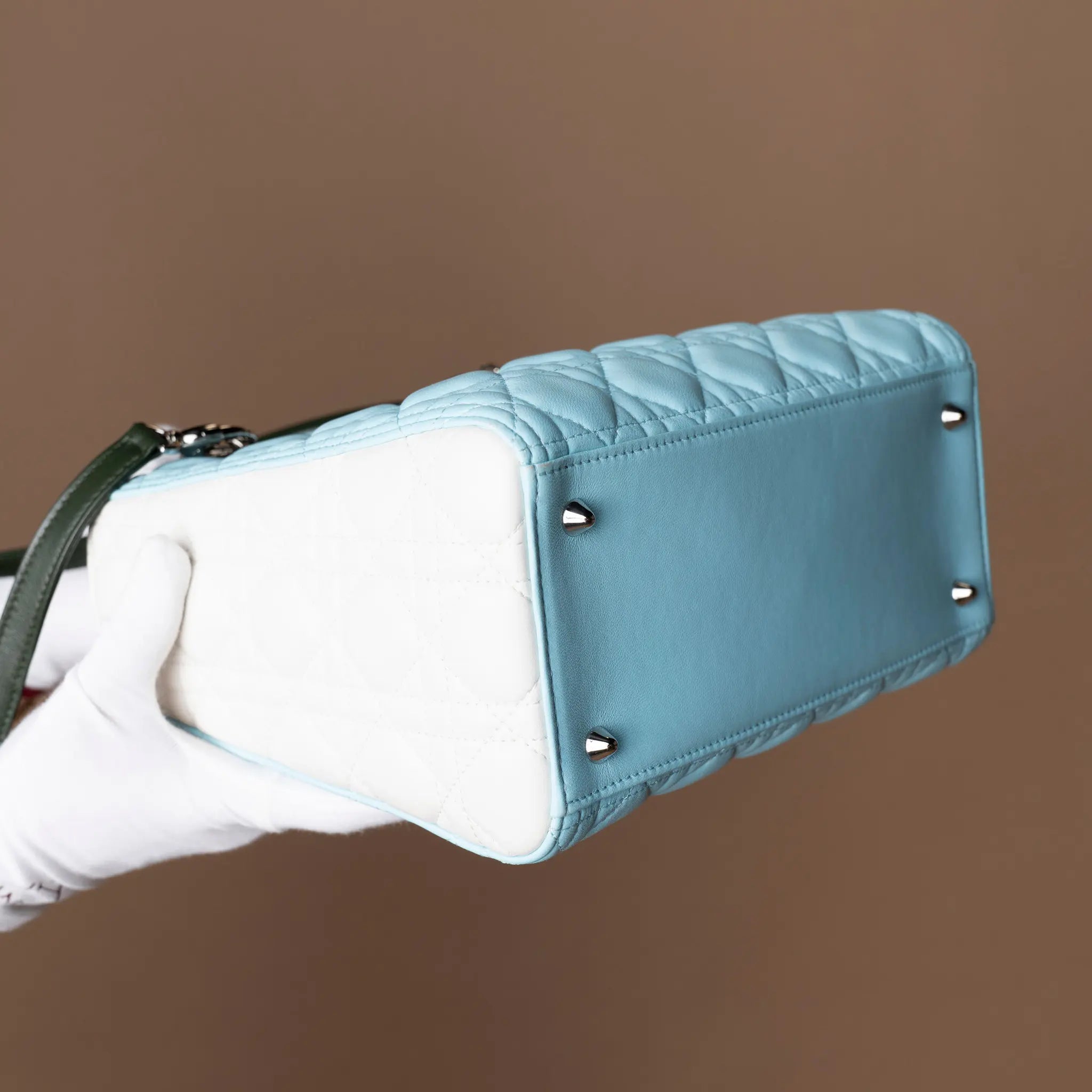 Dior Medium Tricolor Lambskin Cannage Lady Dior — Interior Detail