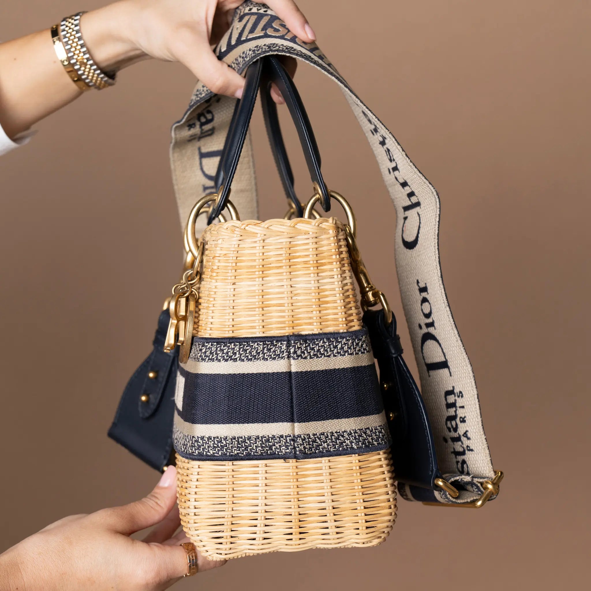 Dior Medium Wicker Oblique Lady Dior — Back View