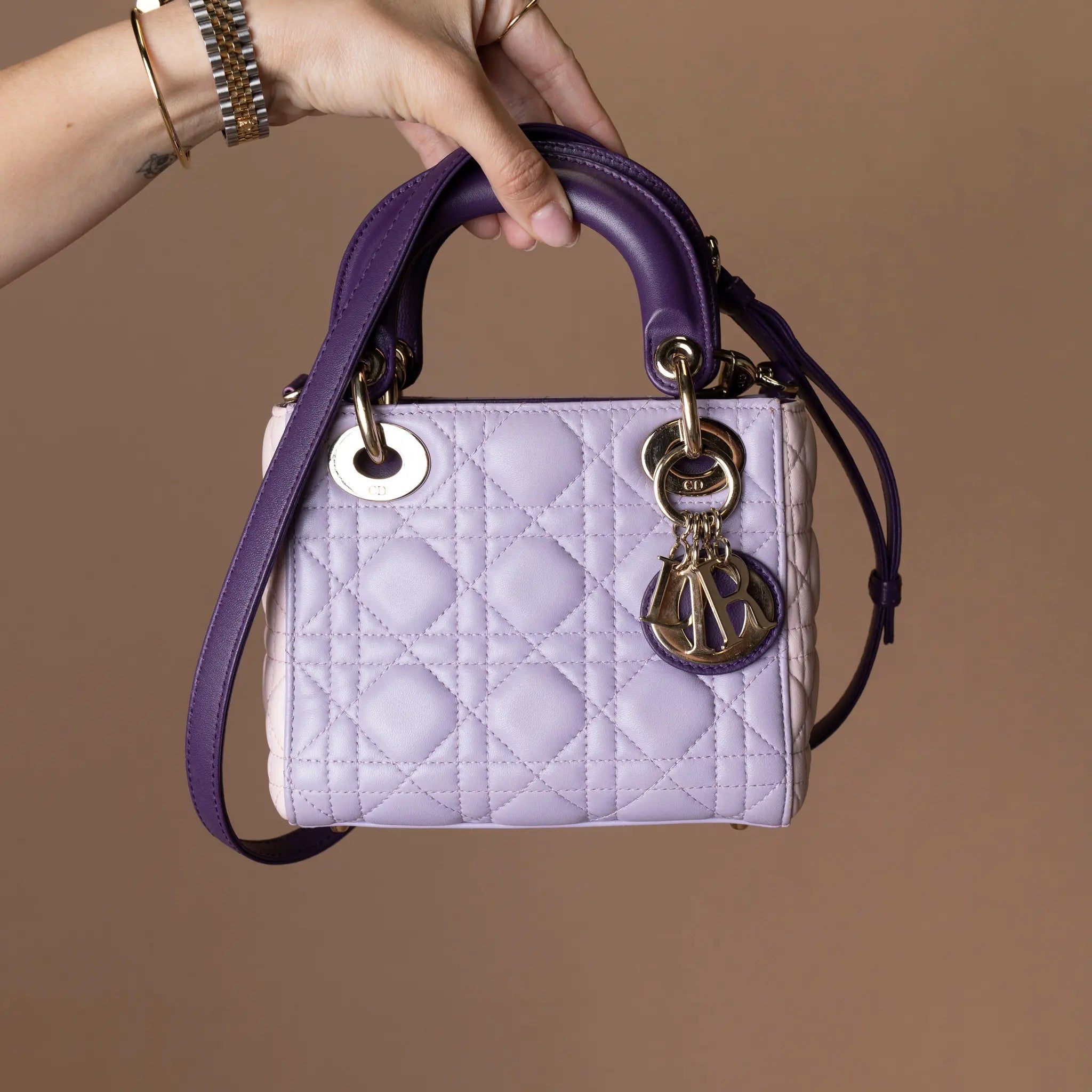 Dior Mini Lady Dior Cannage — Front View
