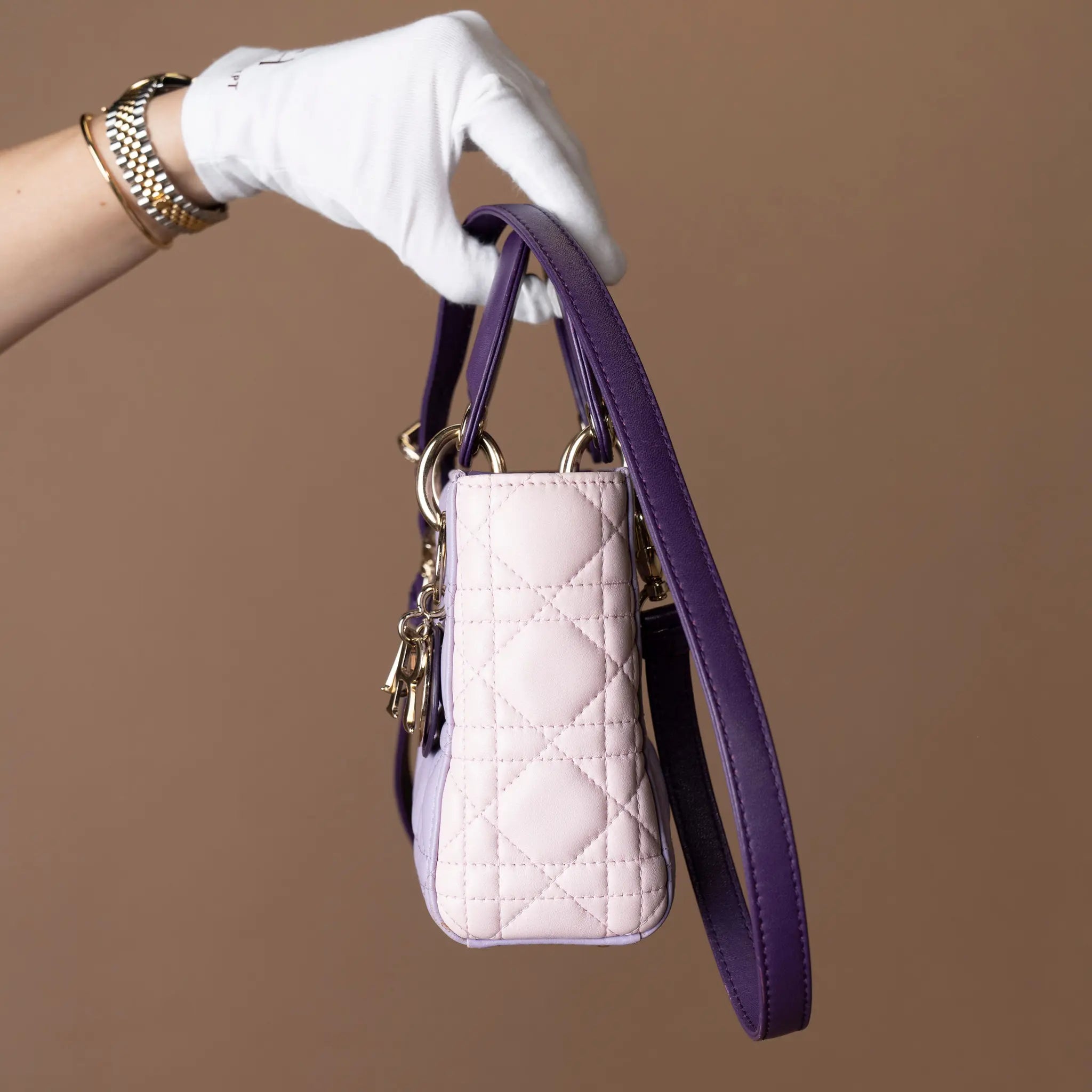 Dior Mini Lady Dior Cannage — Side Profile