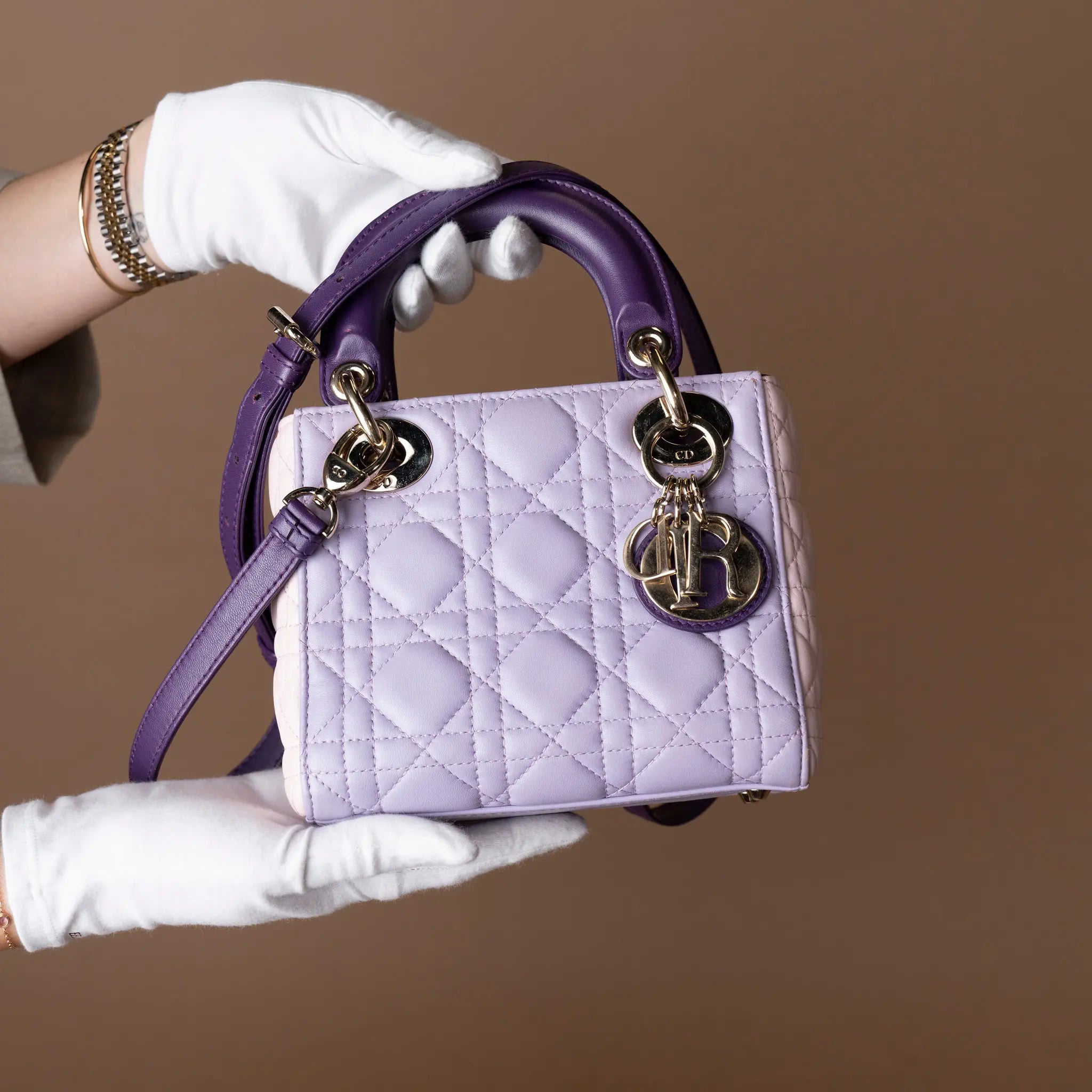 Dior Mini Lady Dior Cannage — Detail View