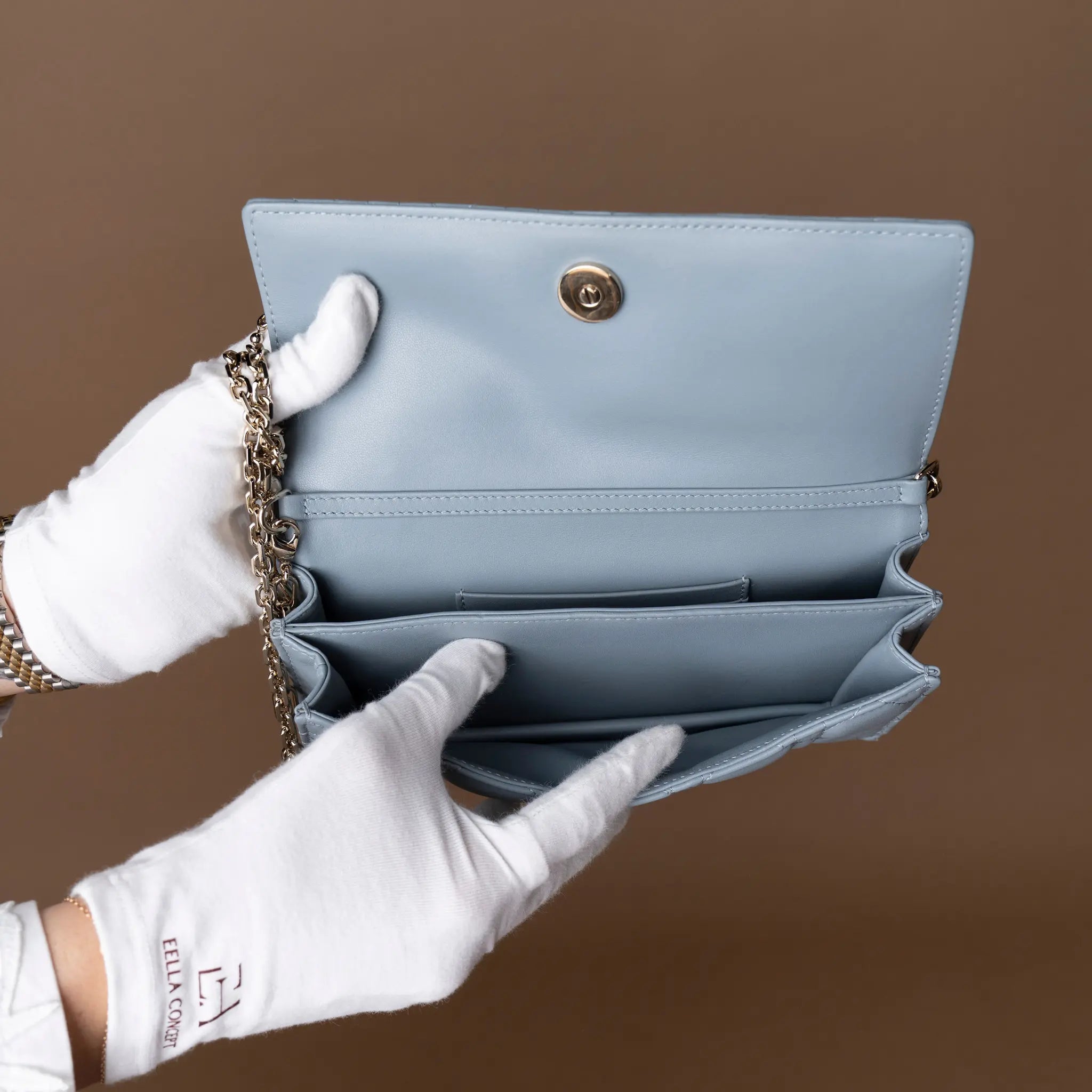 Dior Mini Lambskin Cannage My Dior Satchel — Front View