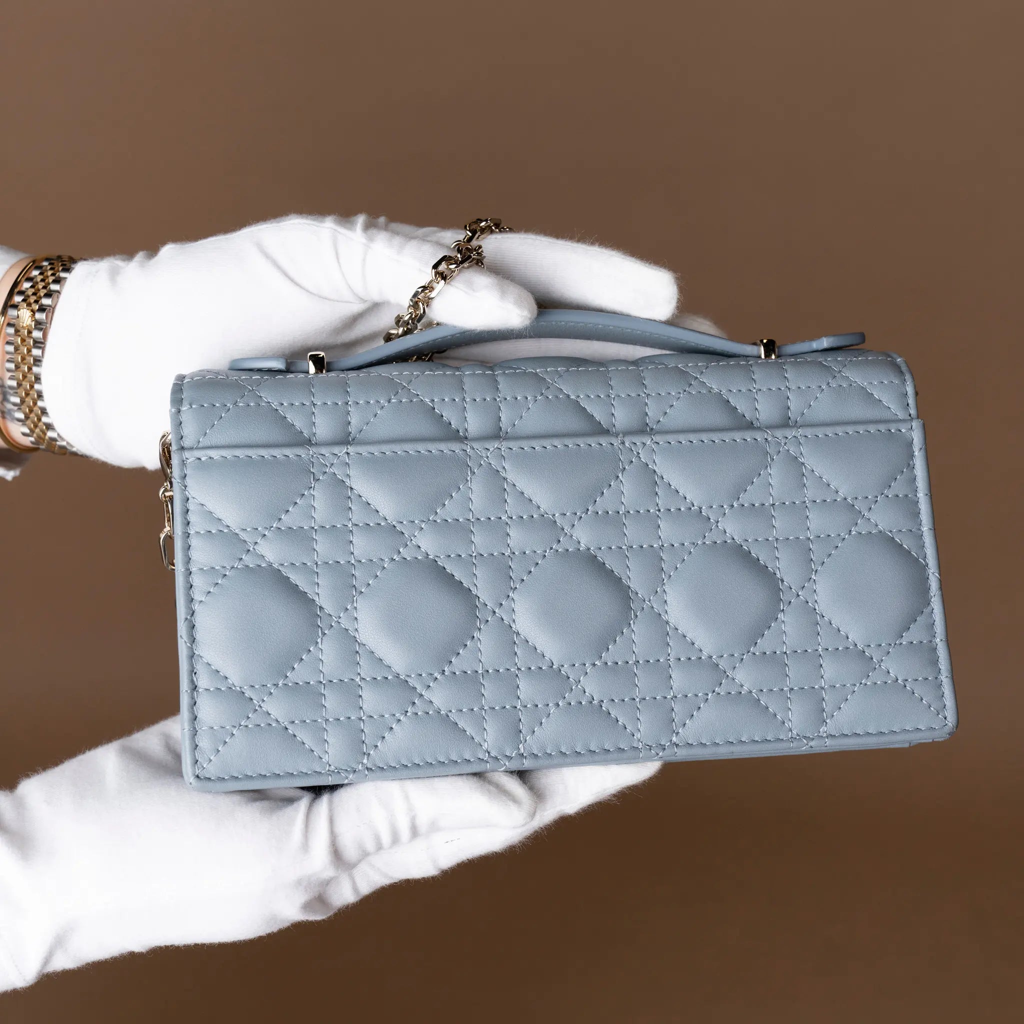 Dior Mini Lambskin Cannage My Dior Satchel — Interior Detail