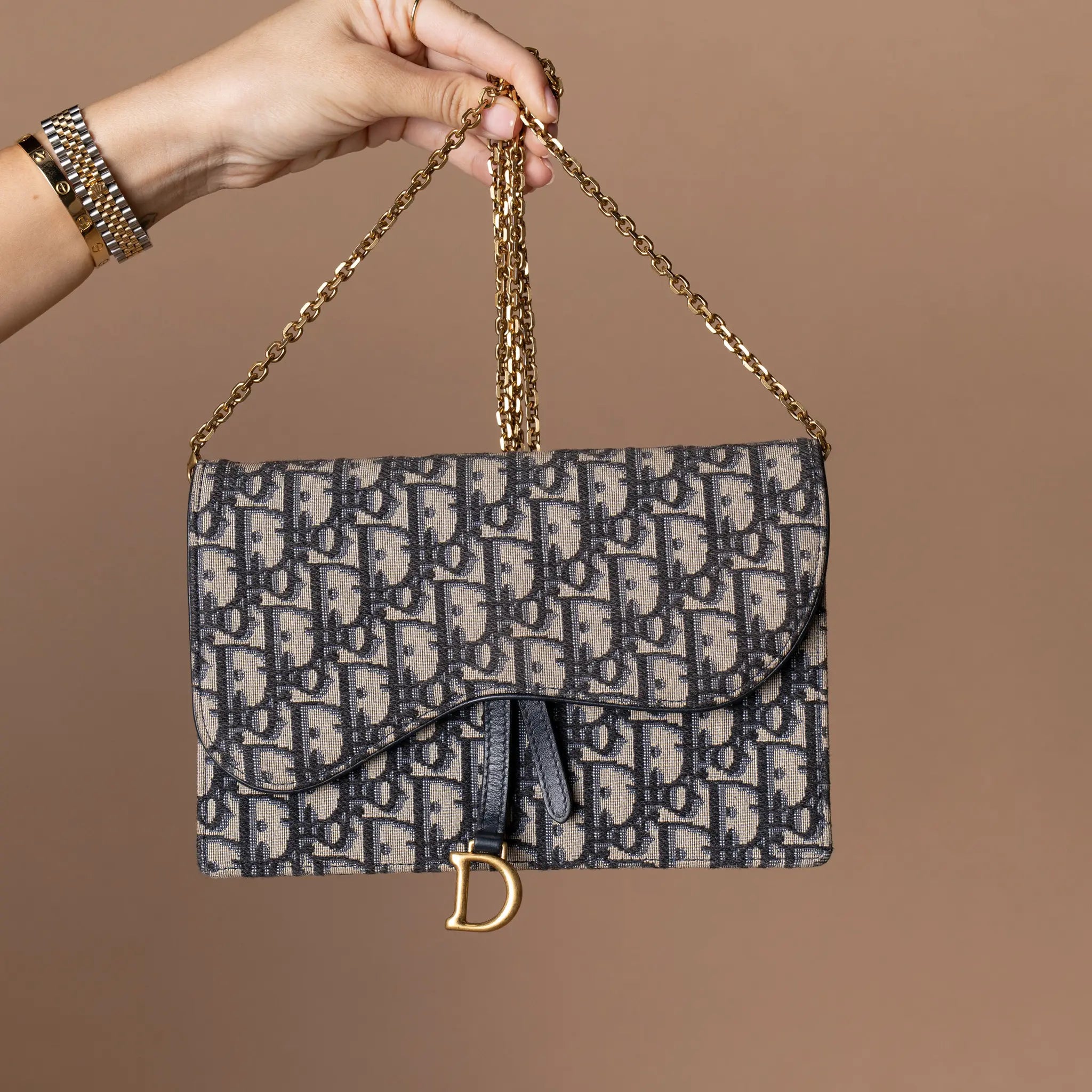 Dior Saddle Pouch With Chain — Featured Image