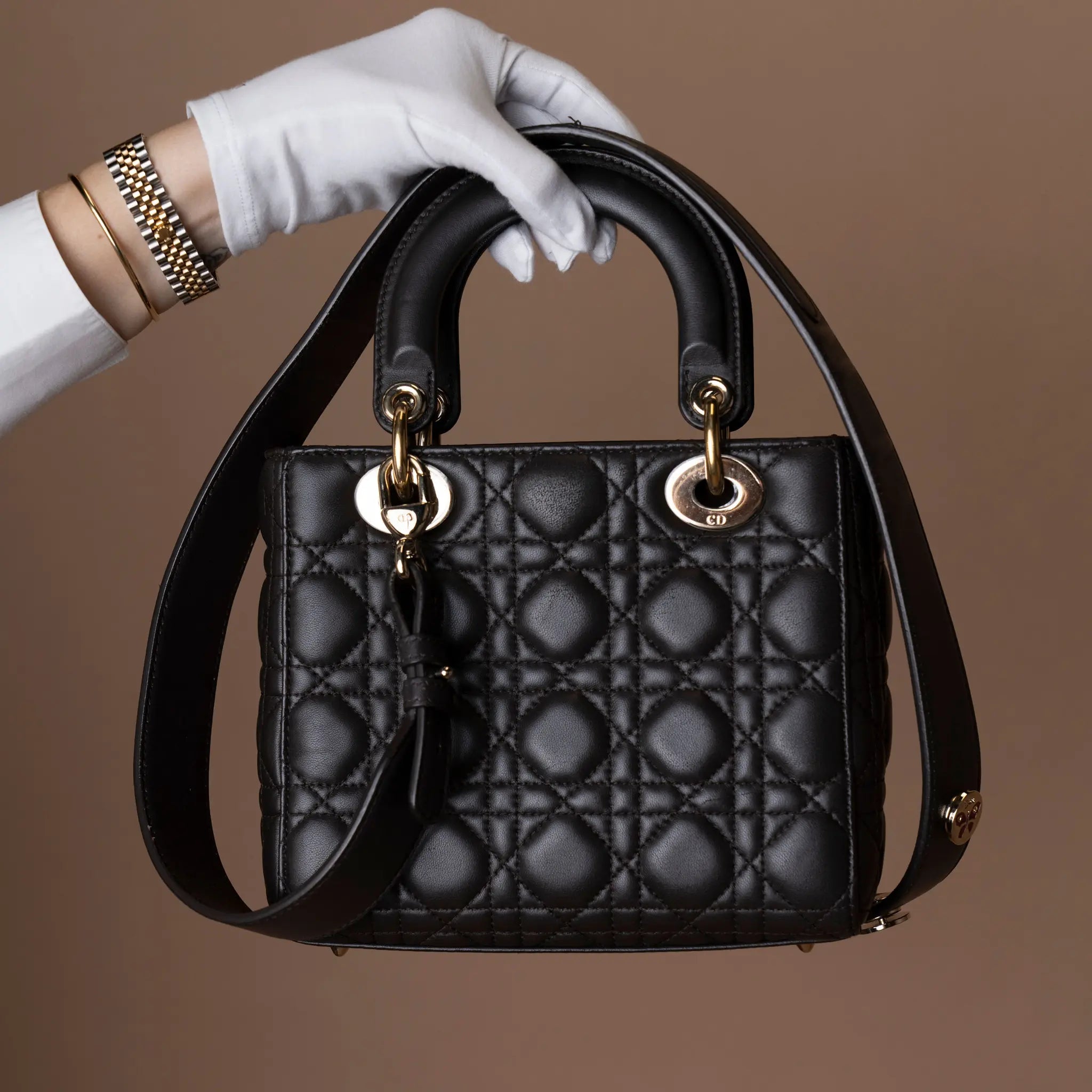 Dior Small Lambskin Cannage My ABCDior Lady Dior — Front View