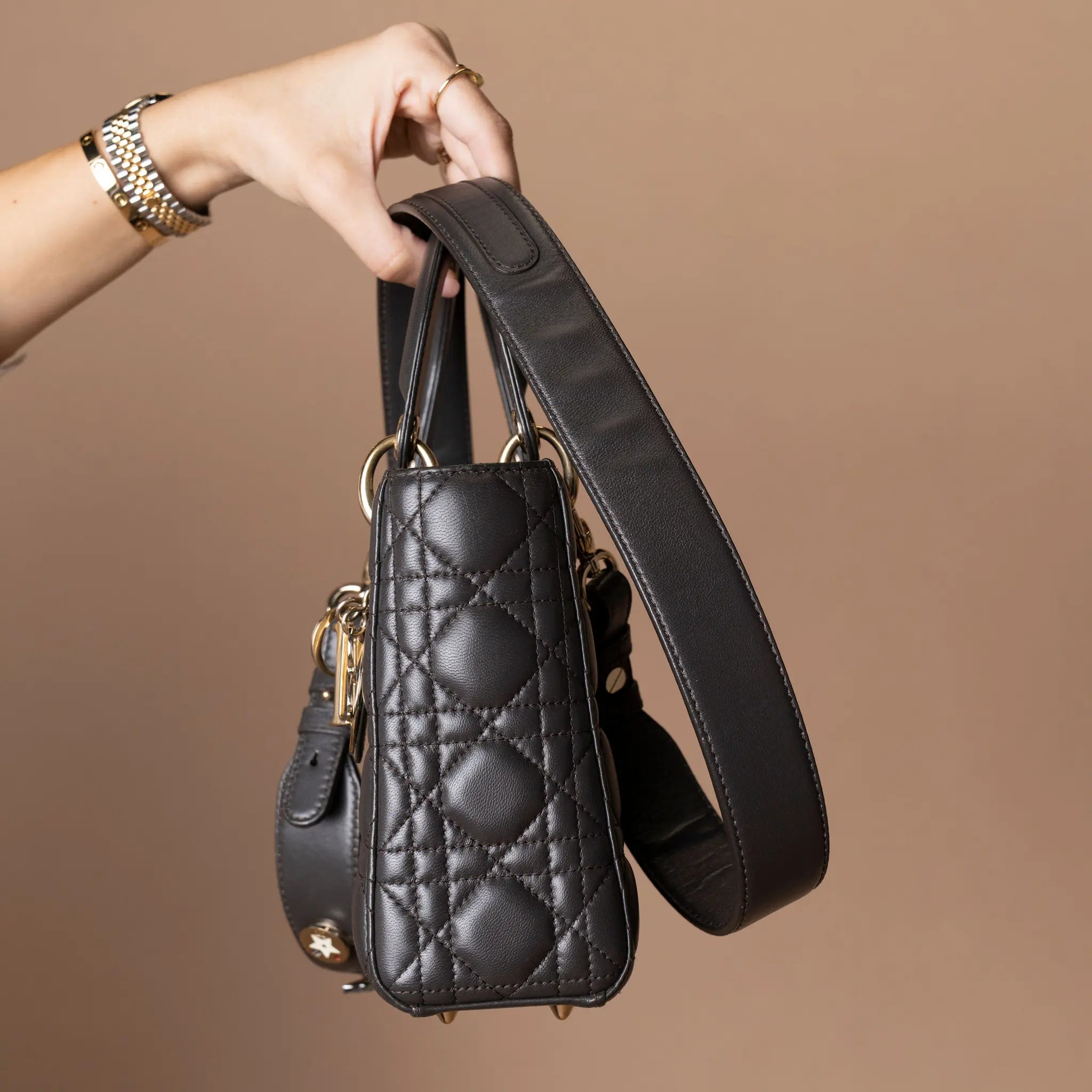 Dior Small Lambskin Cannage My ABCDior Lady Dior — Front View